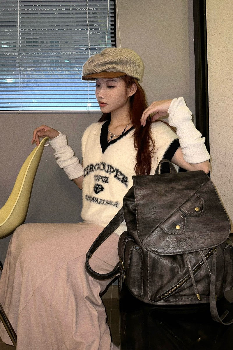 Retro Distressed Adventure Backpack