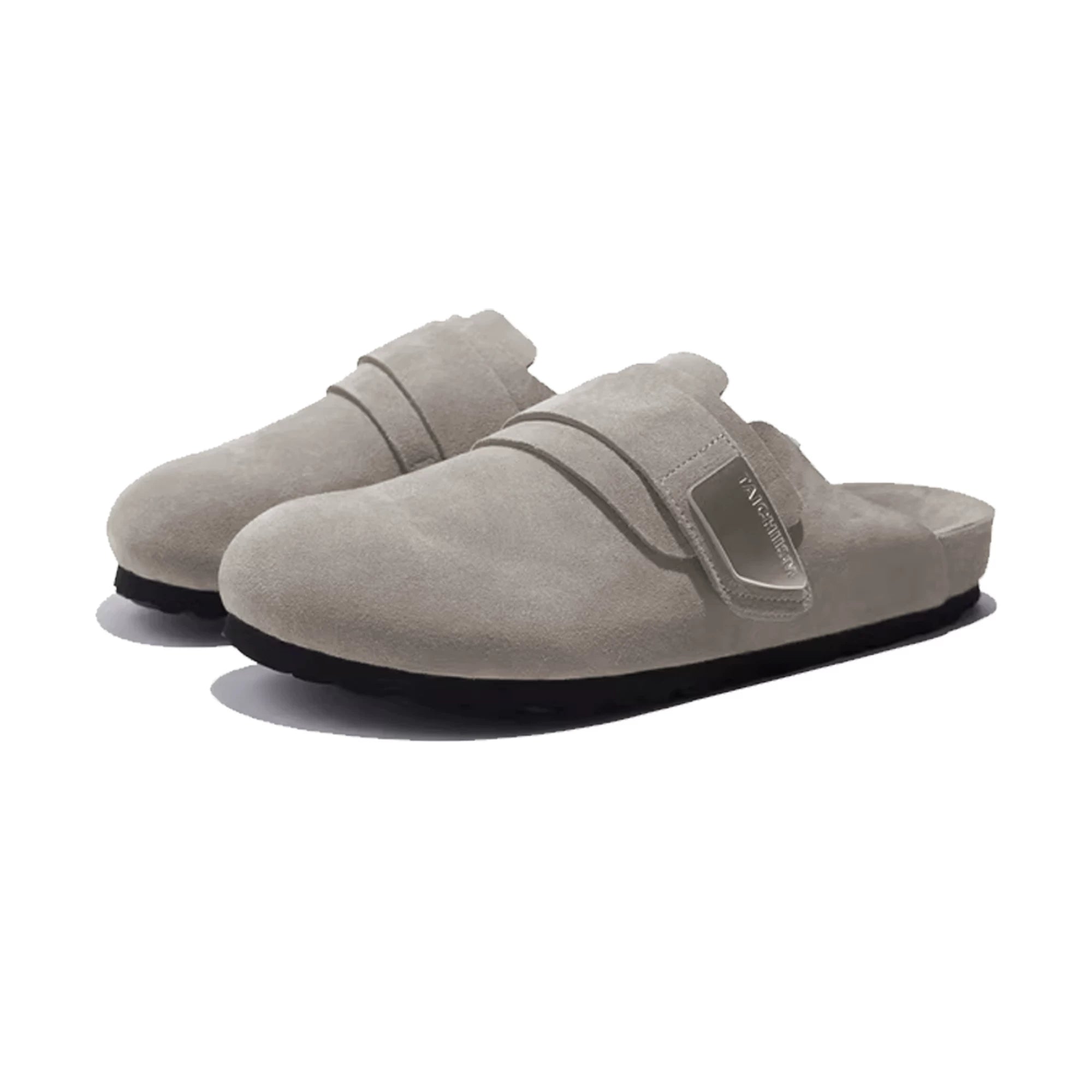 Closed-Toe Leather Mule Sandals - Sand