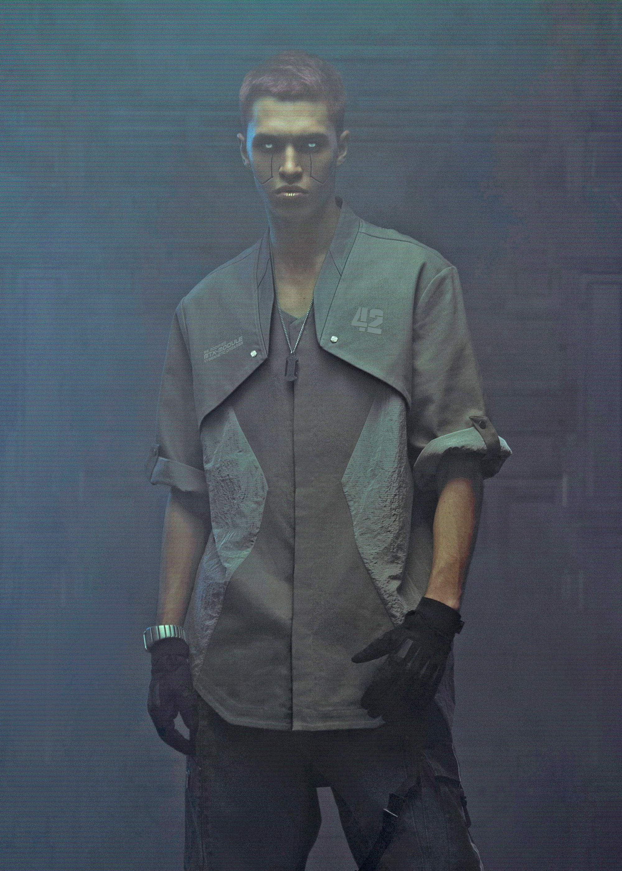 Chemise utilitaire tactique gris clair