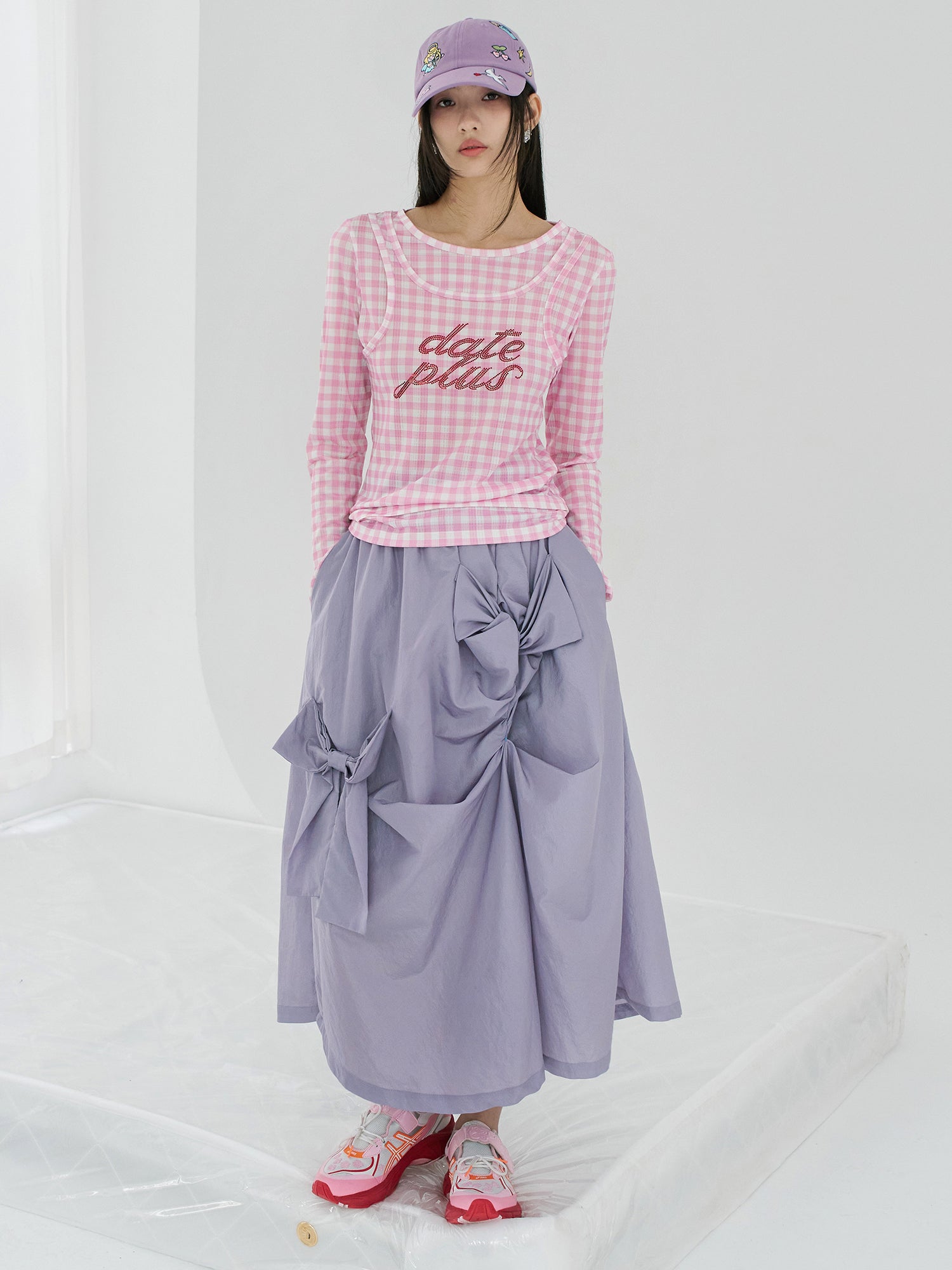 Bow Detail Midi Skirt