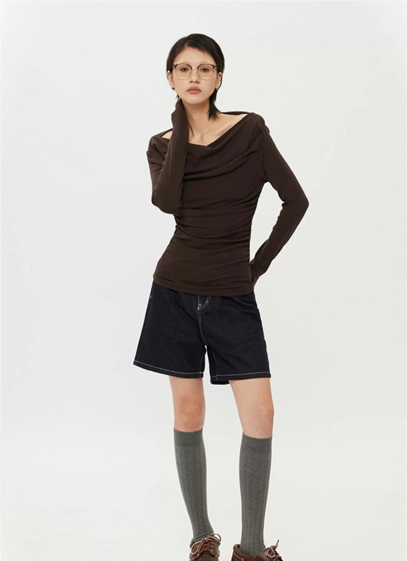 Off-Shoulder Ruched Top