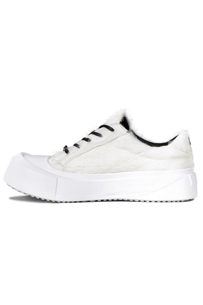 Suede Platform Distressed Sneakers