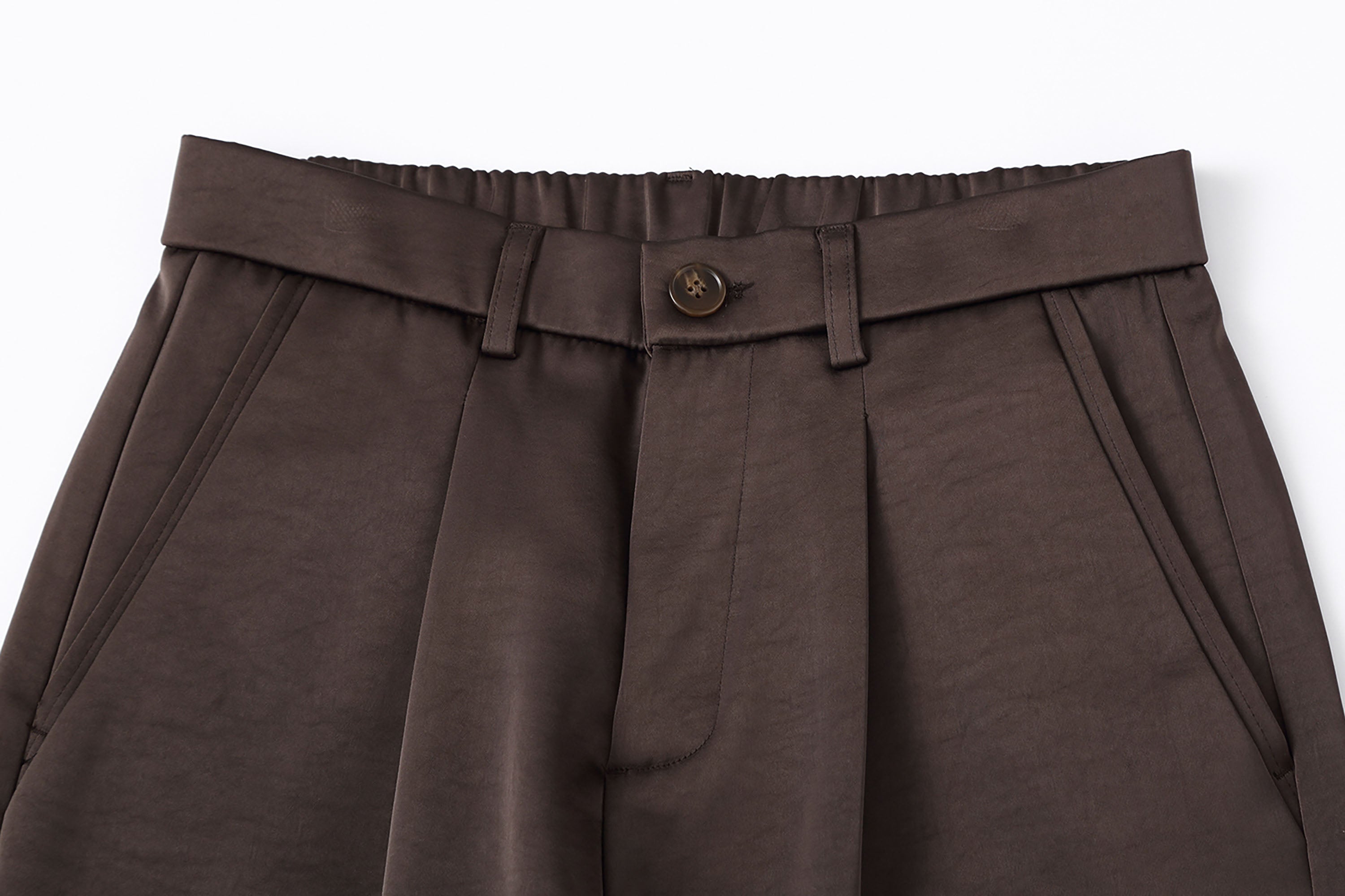Satin Pleated Trousers