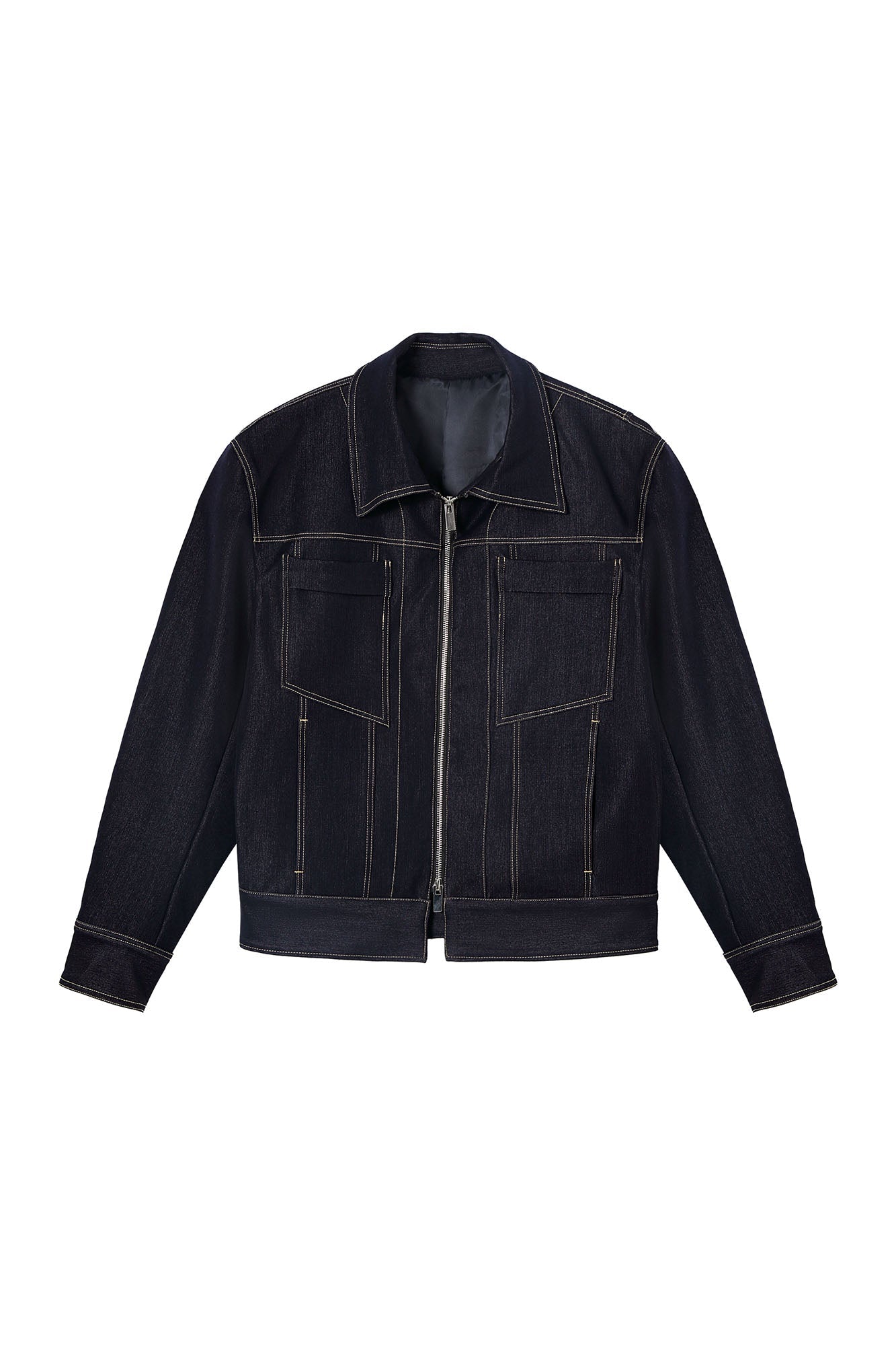 Classical Contrast Stitch Denim Jacket