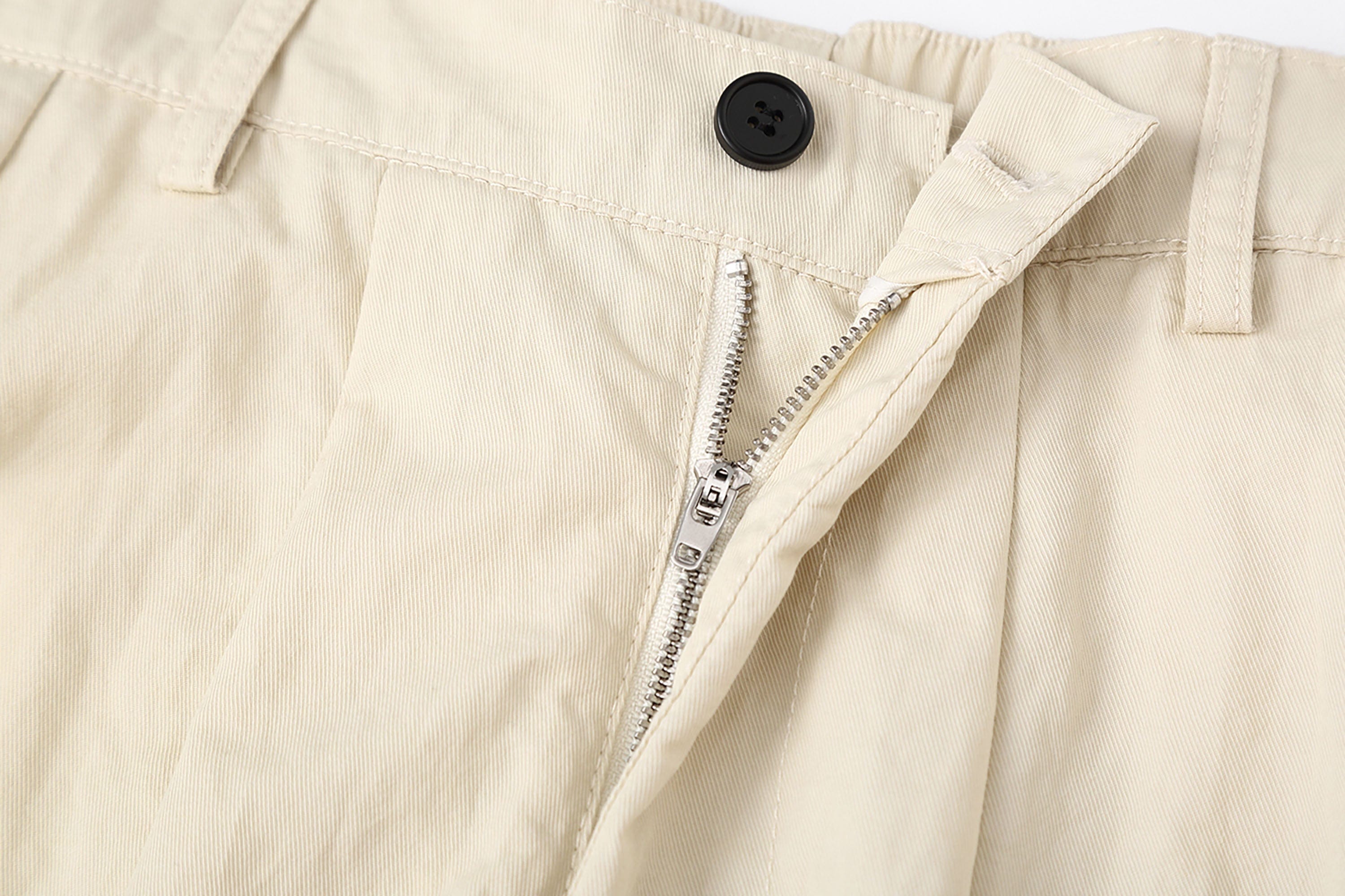 Slanted Pockets Wide-Leg Pants