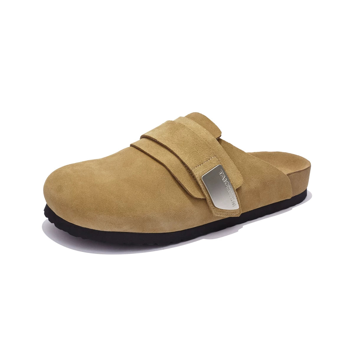 Closed-Toe Leather Mule Sandals - Honey Yellow