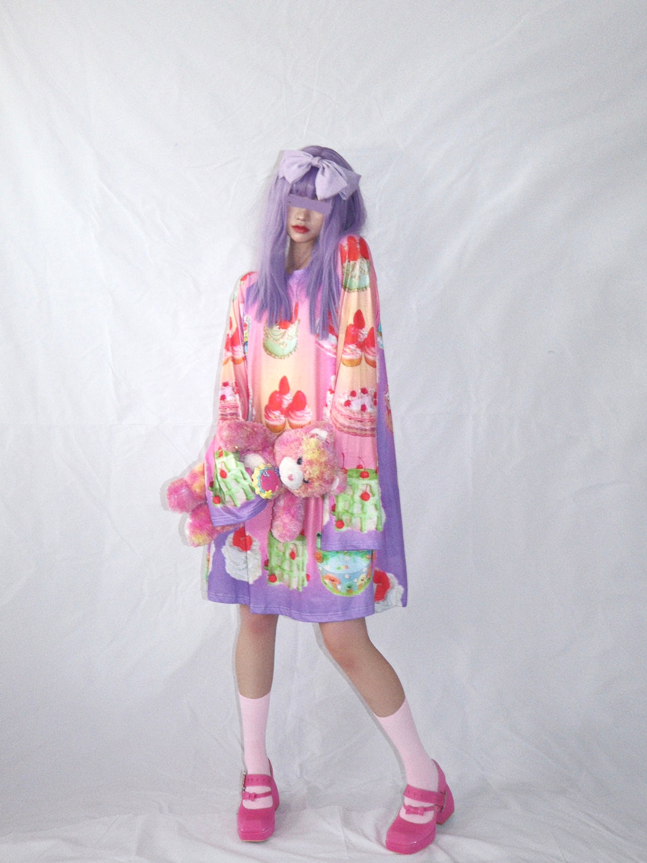 Sweet Matcha Macaron Oversized Sweater Dress