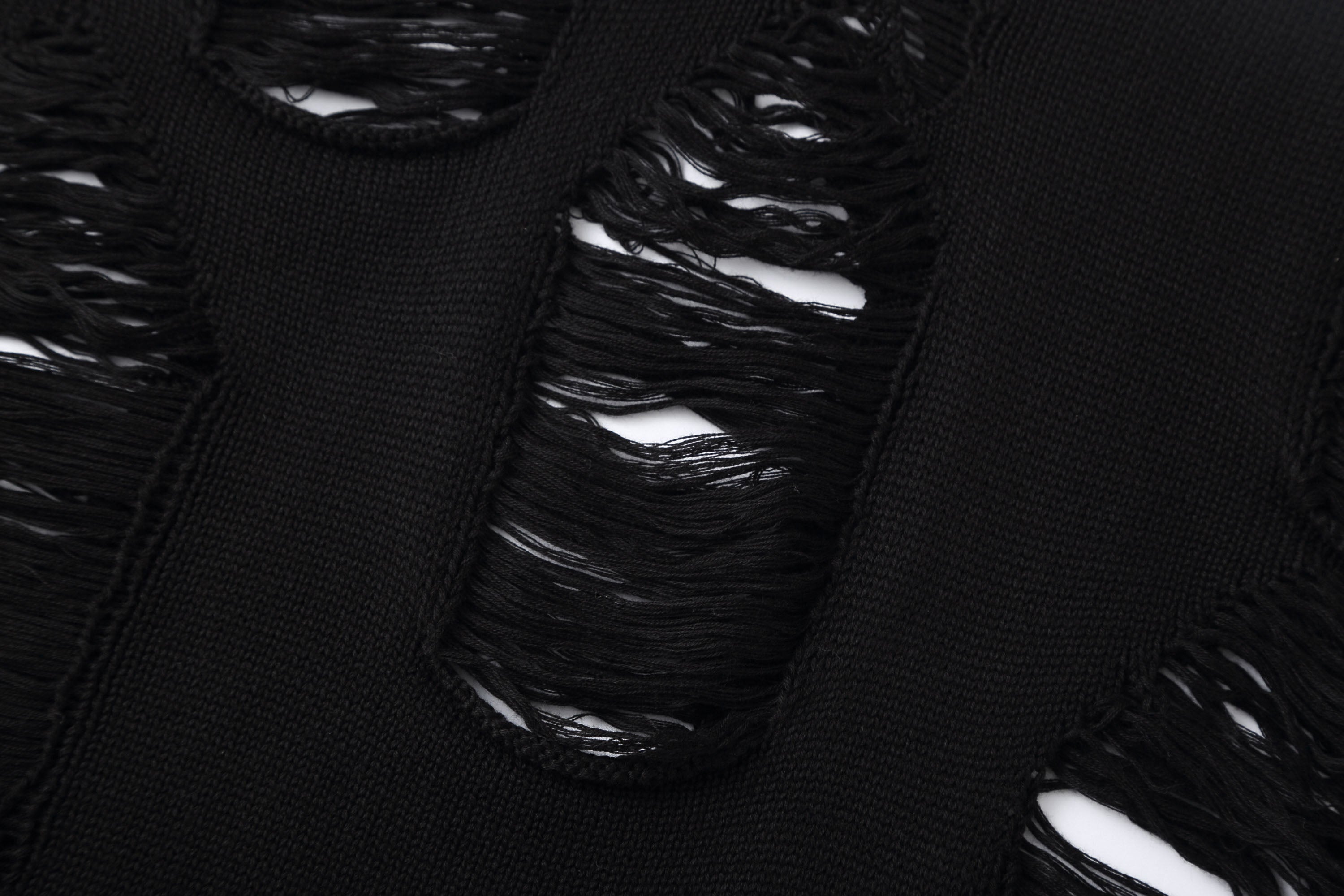 Distressed Oversized Knit Sweater