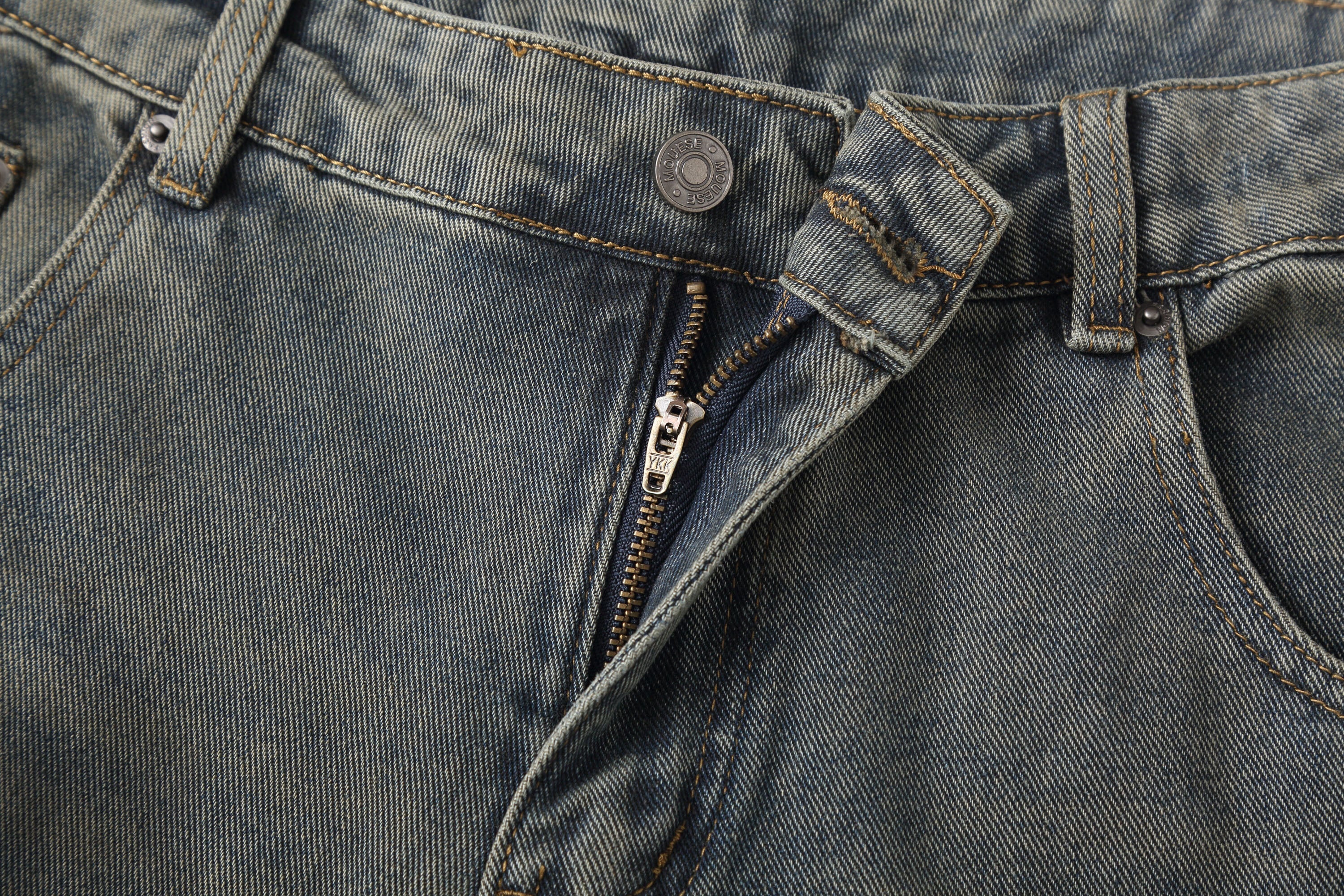 Distressed Washed Black Wide-Leg Jeans