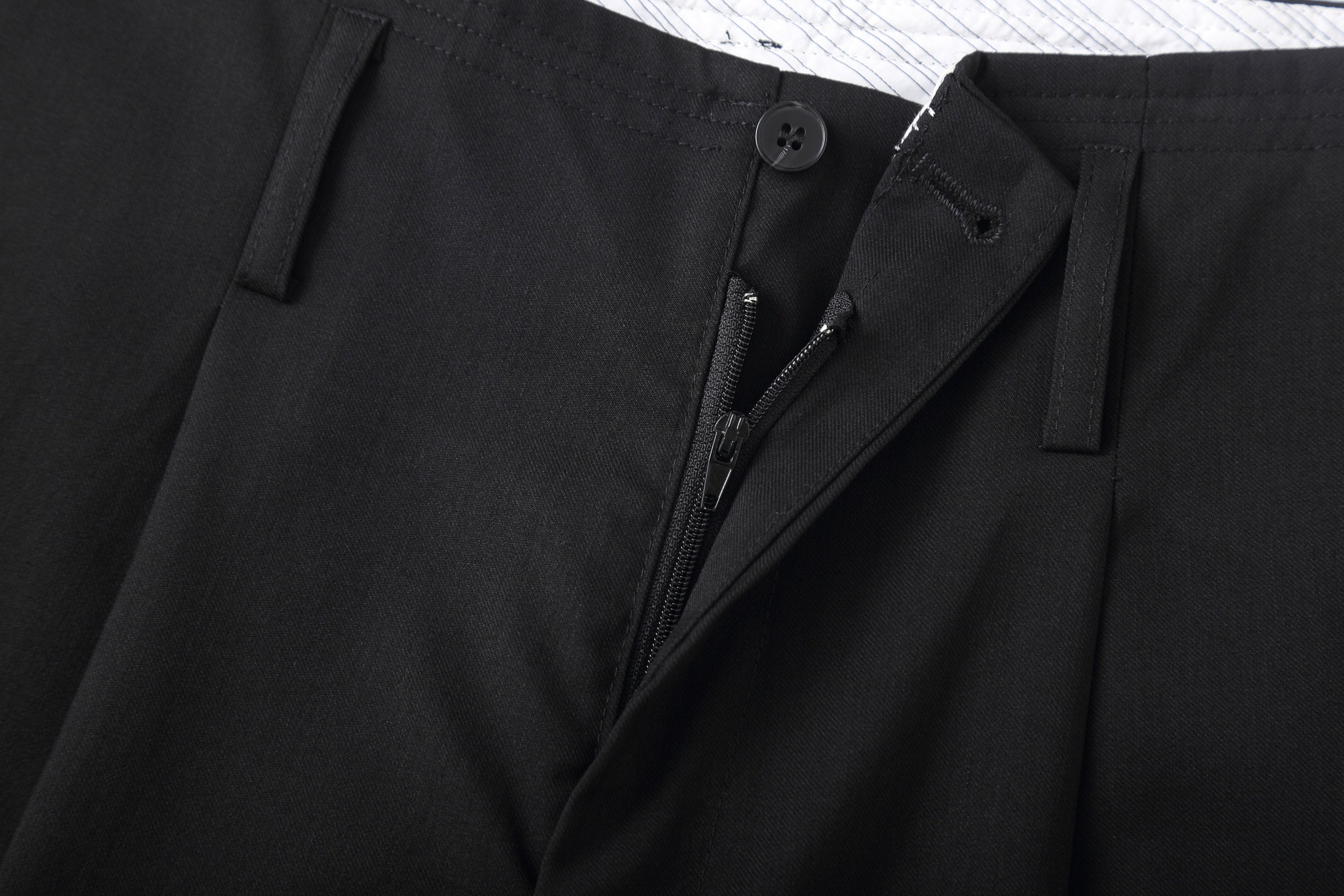 Classic Essential Black Straight-Leg Trousers
