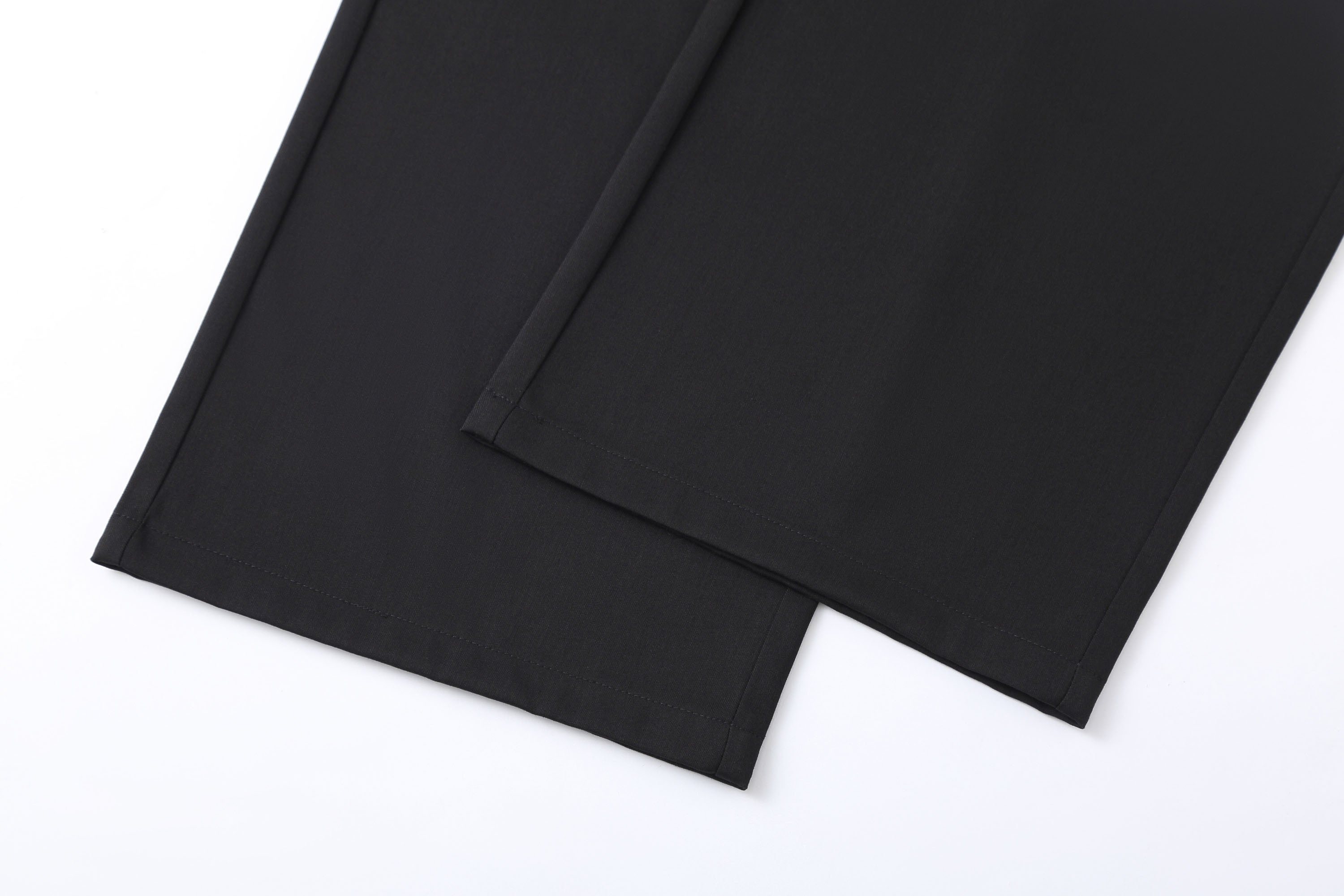 Classic Essential Black Straight-Leg Trousers