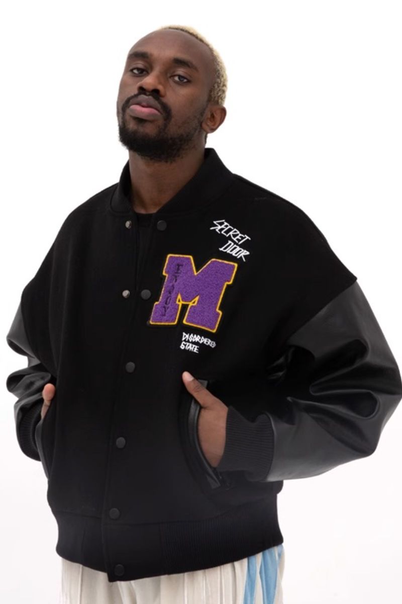 Secret Door Theme Varsity Jacket - chiclara
