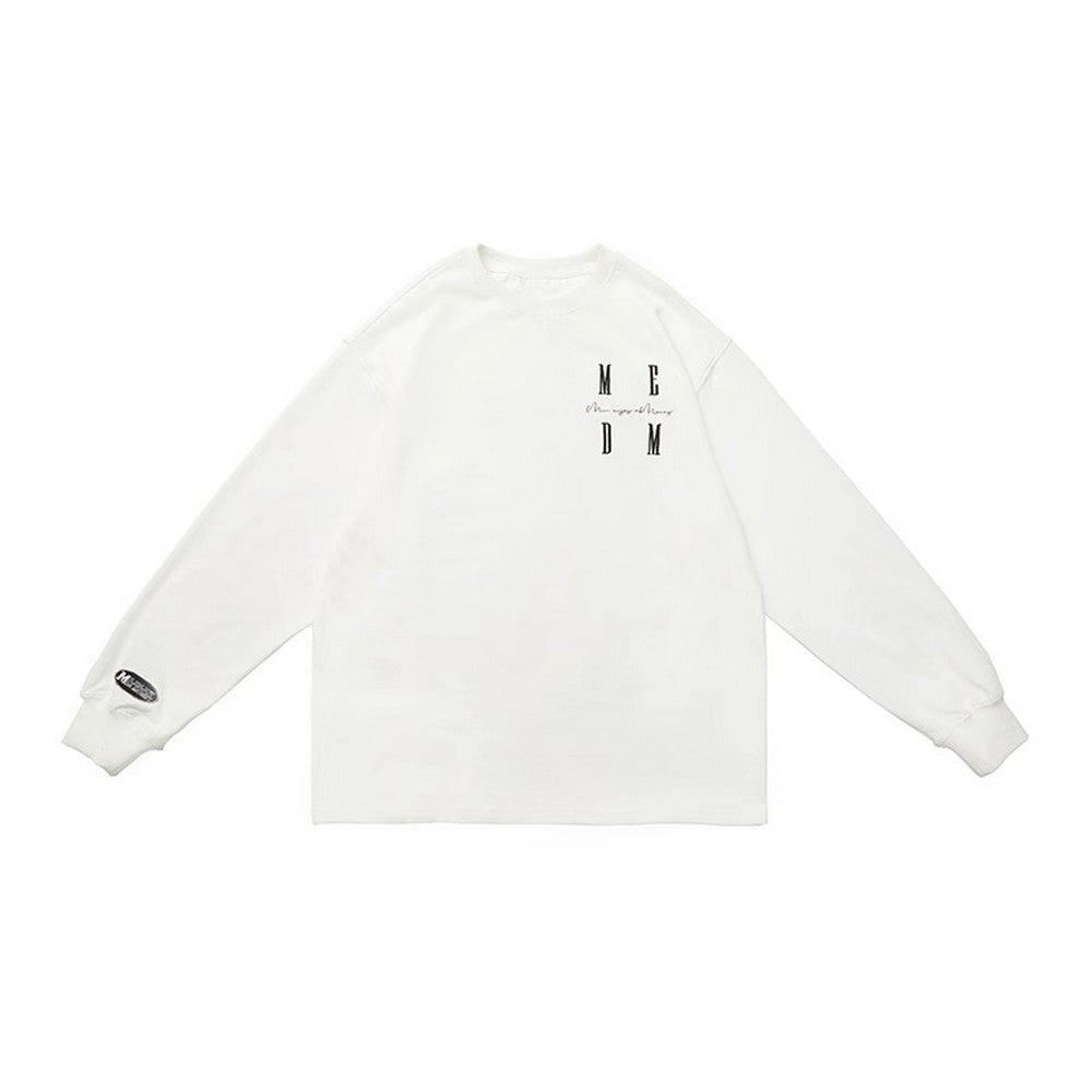 Basic Long Sleeve Tee with Logo - chiclara