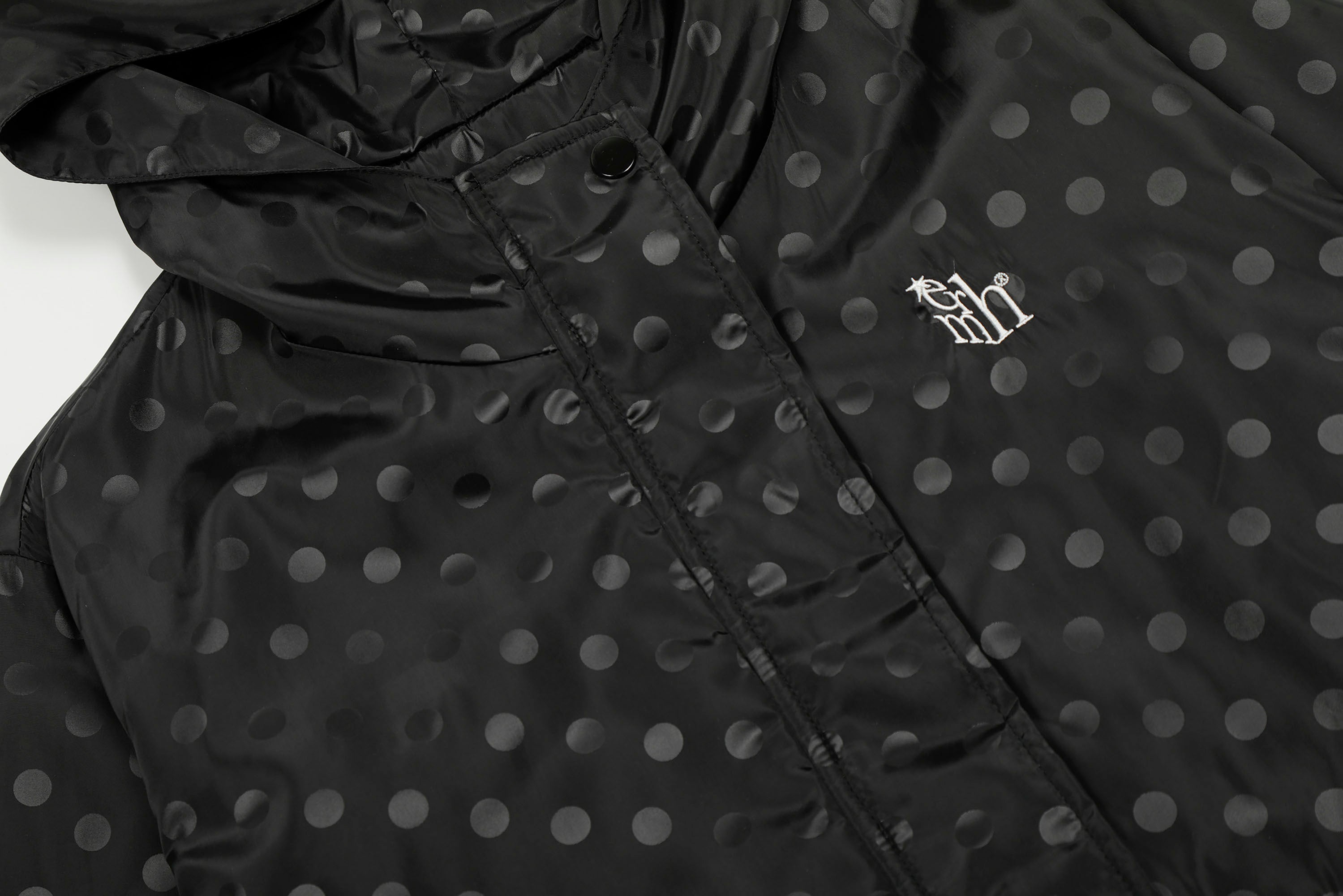Black Dot Pattern Windbreaker