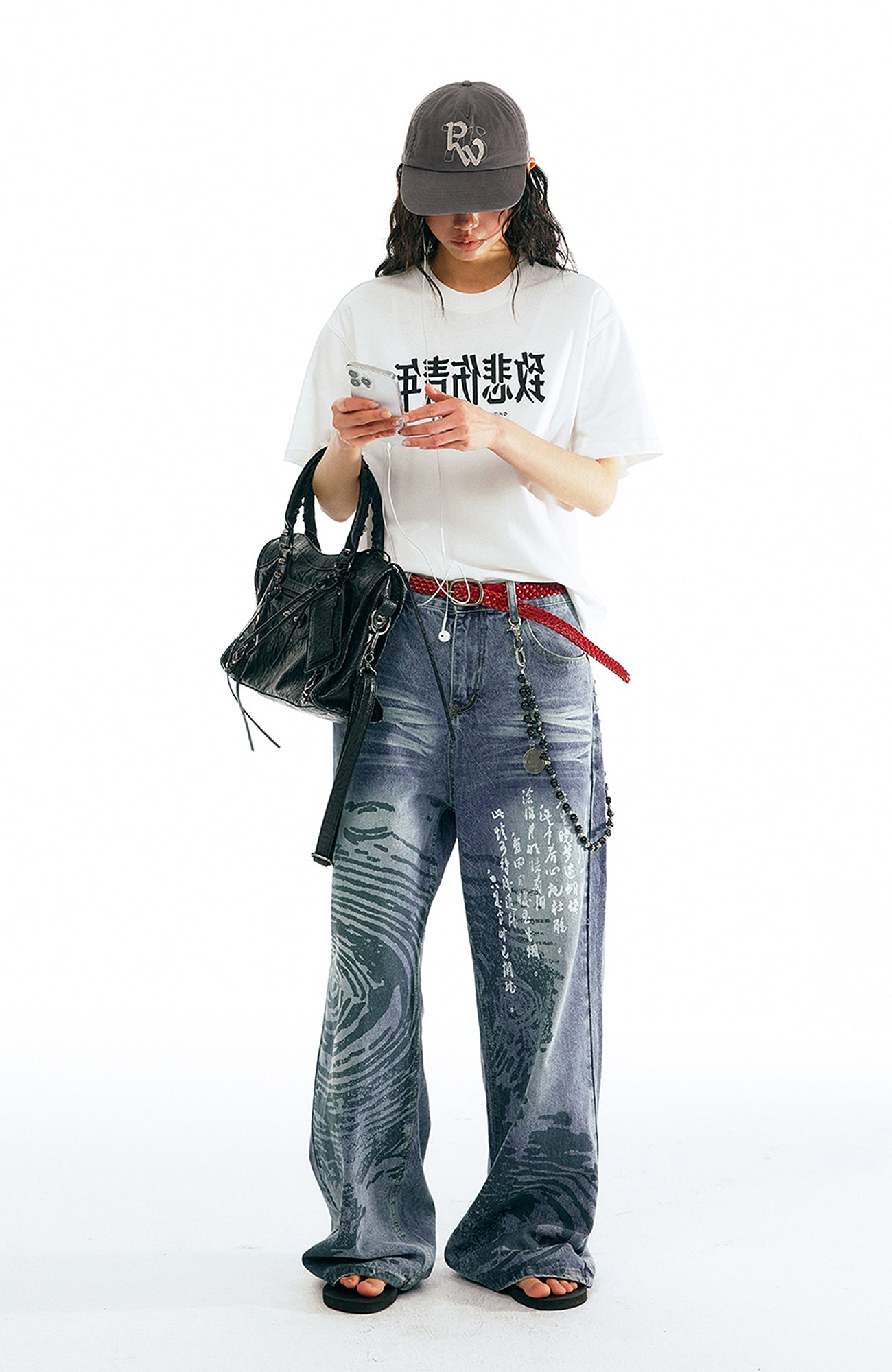 Poetry Graphic Straight-Leg Jeans