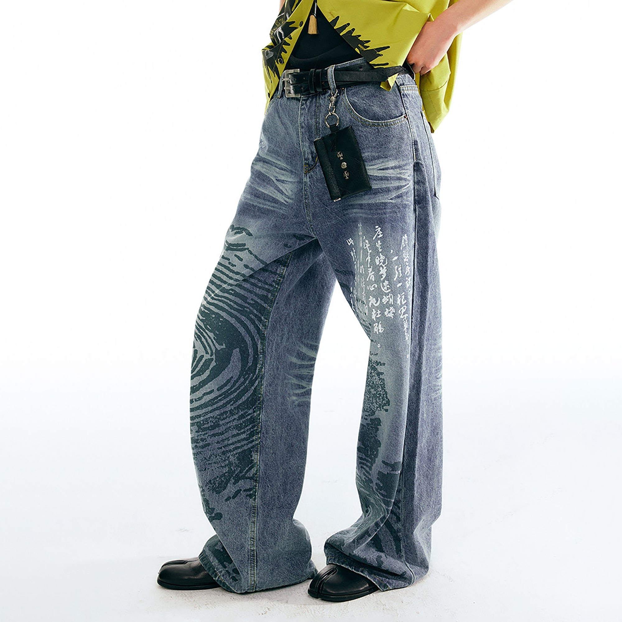 Poetry Graphic Straight-Leg Jeans