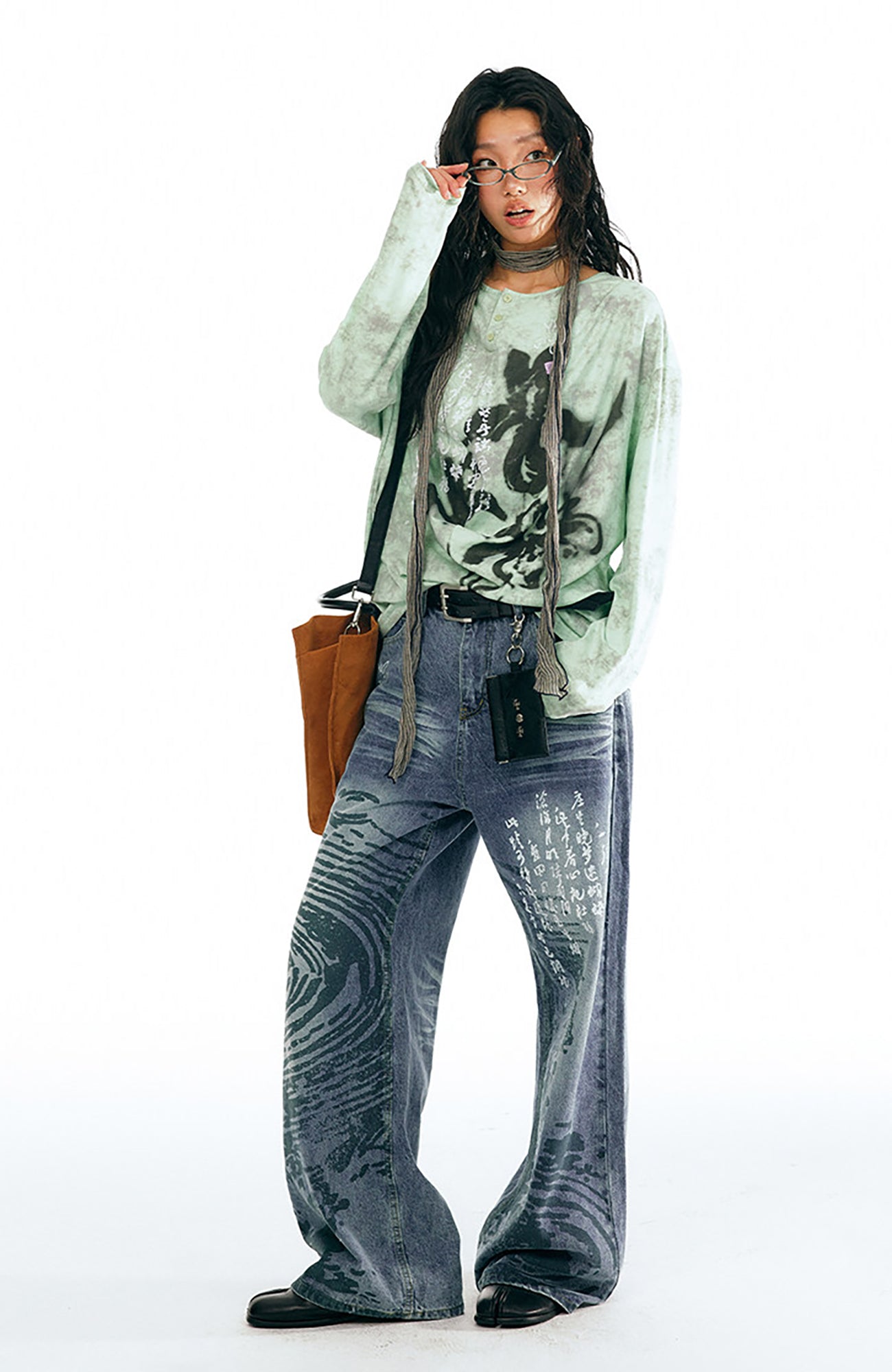 Poetry Graphic Straight-Leg Jeans