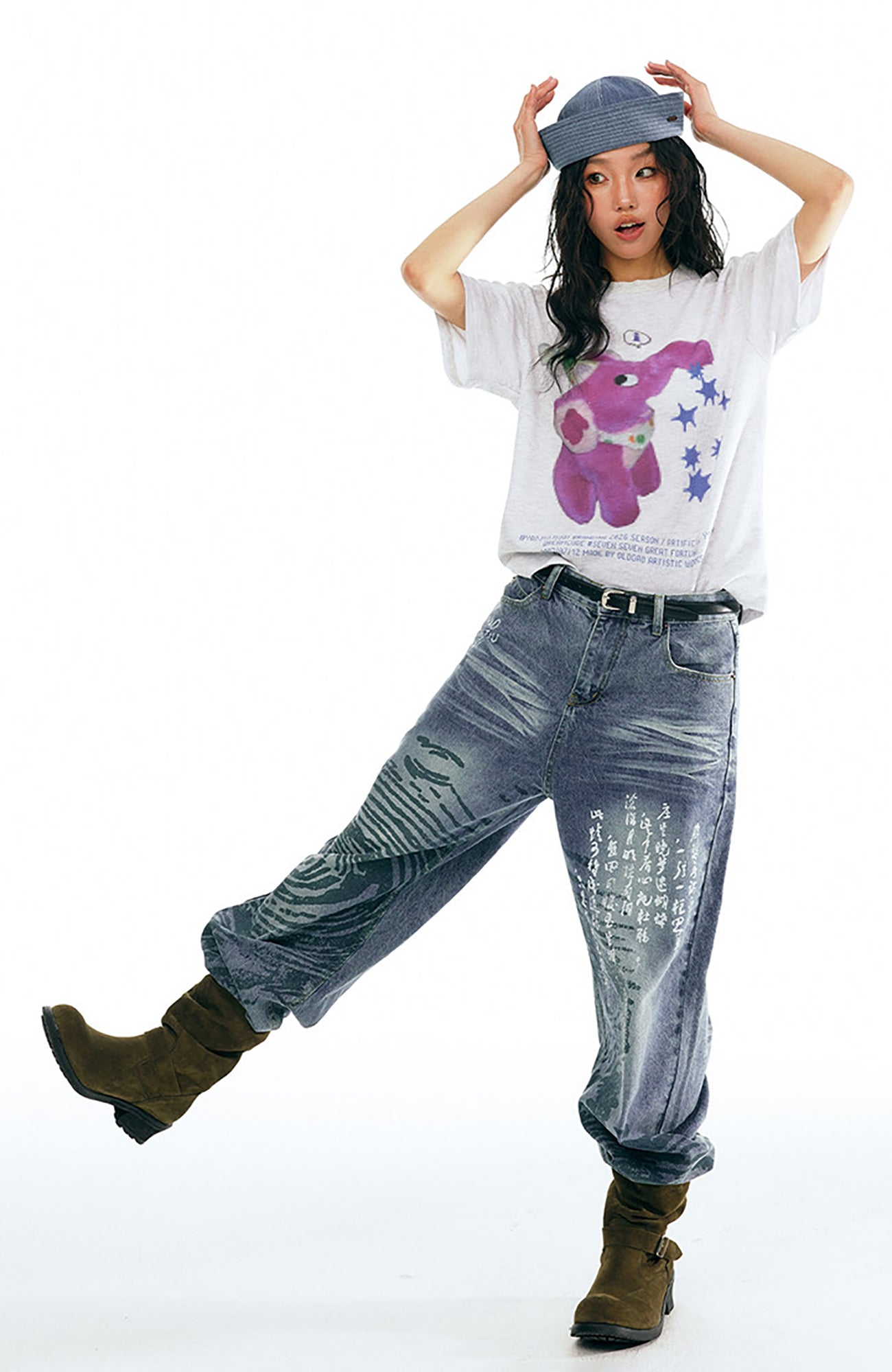 Poetry Graphic Straight-Leg Jeans