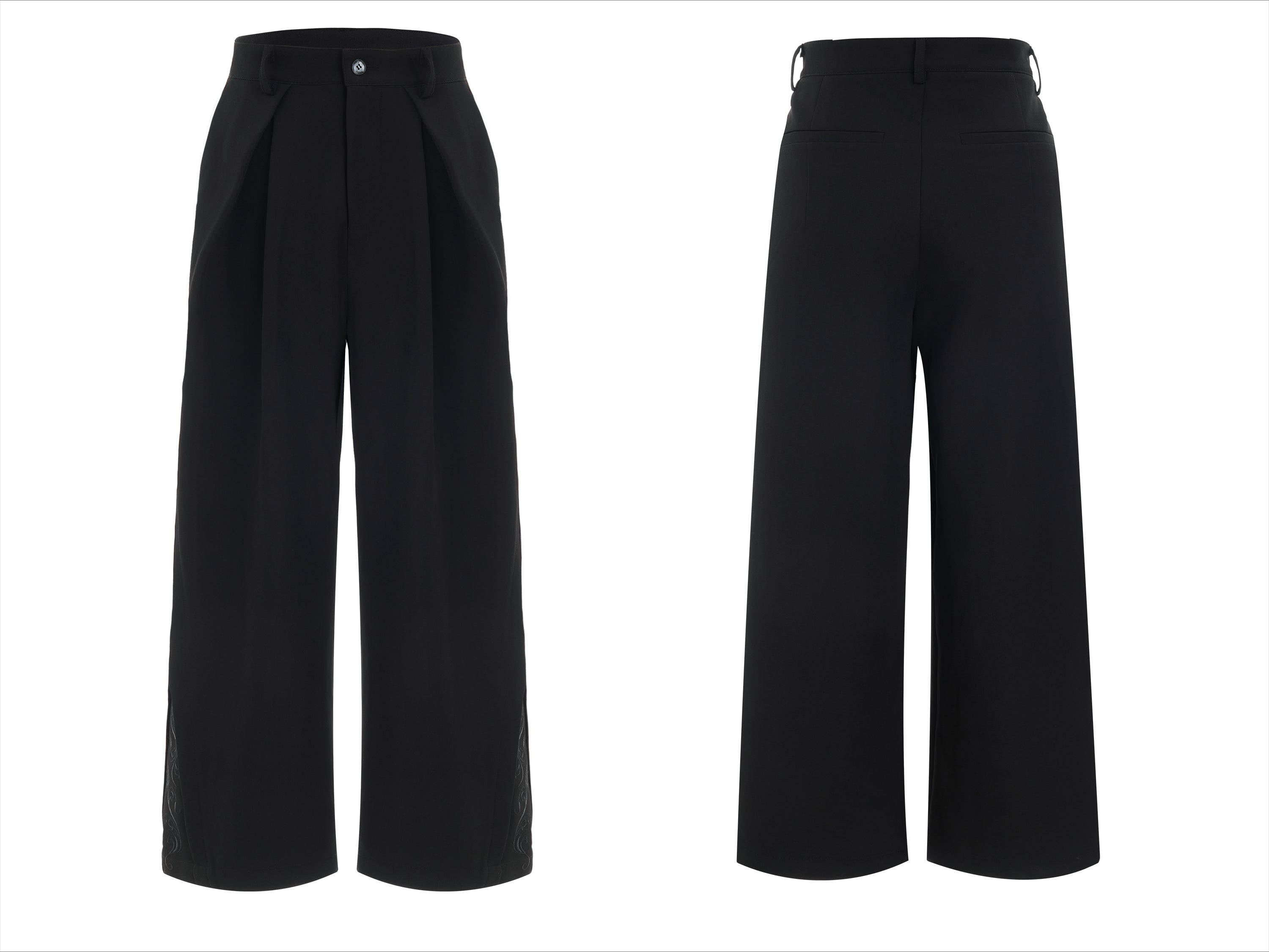 White Wide Leg Loose Cargo Pants