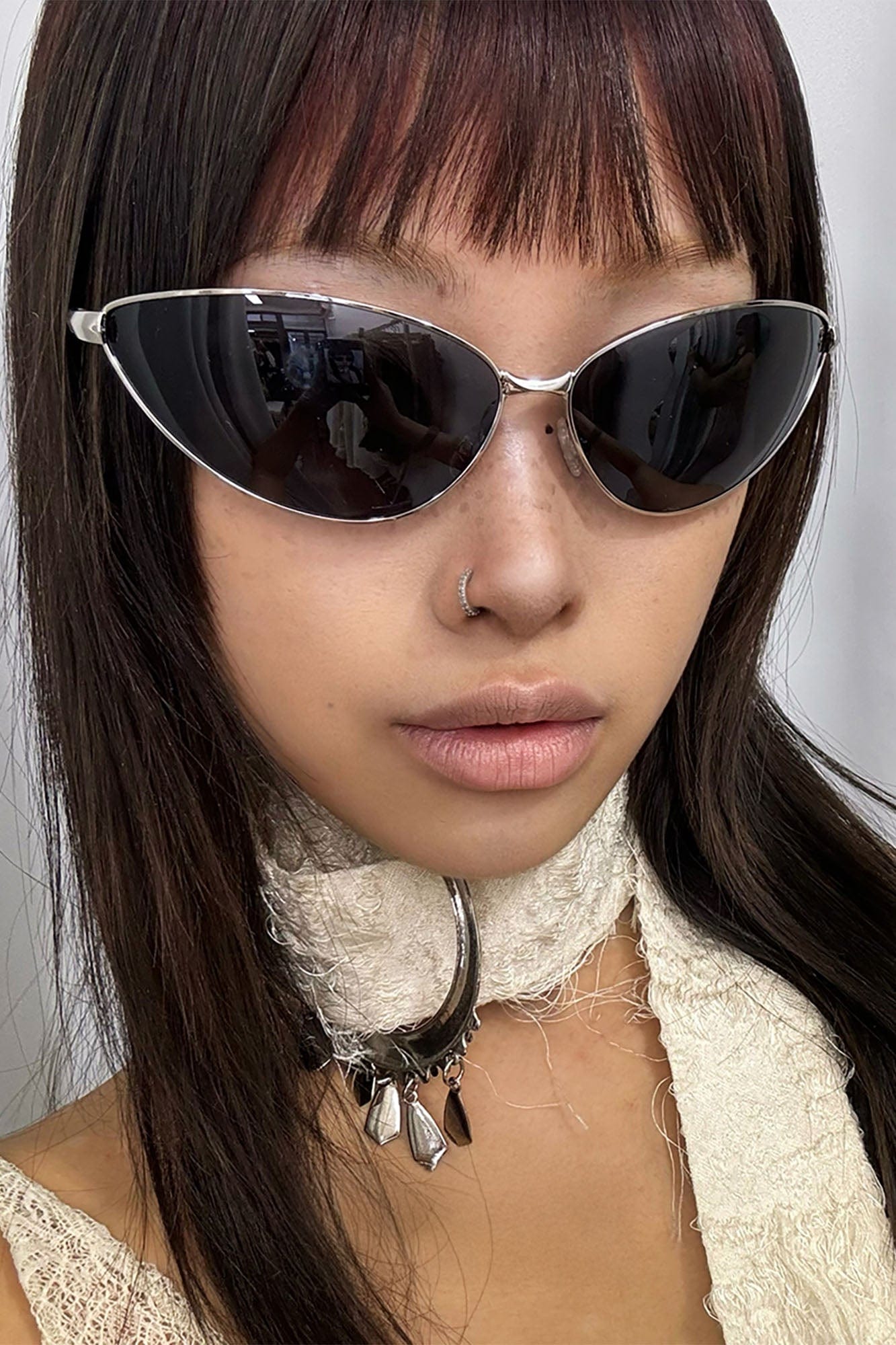 Futuristic Wraparound Cat-Eye Sunglasses - view 9