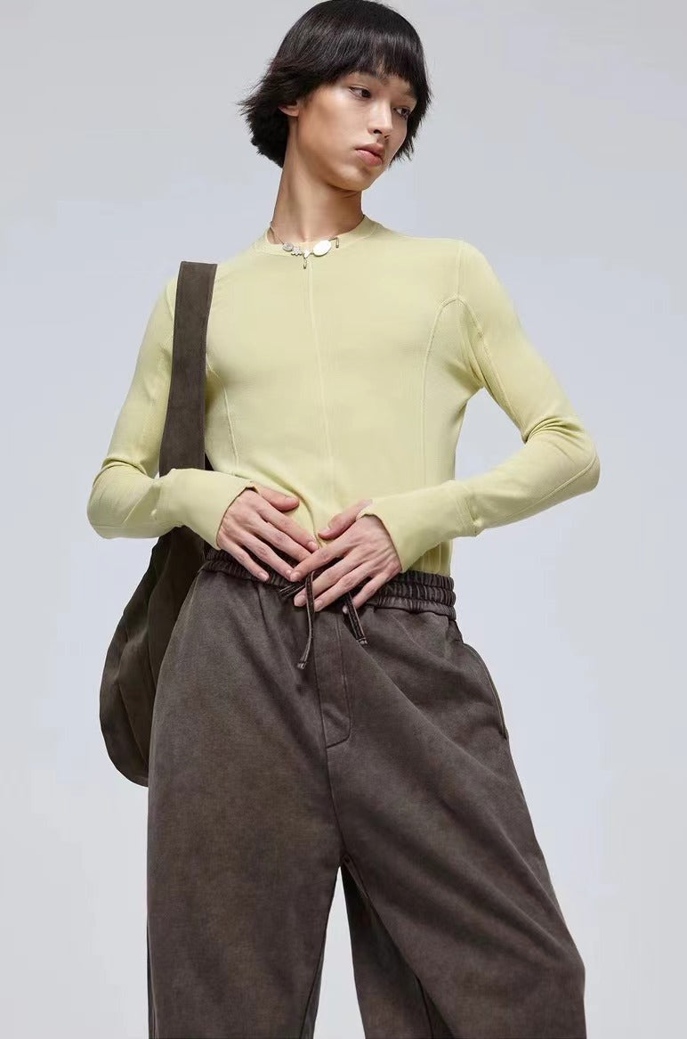 Fitted Pastel Yellow Top