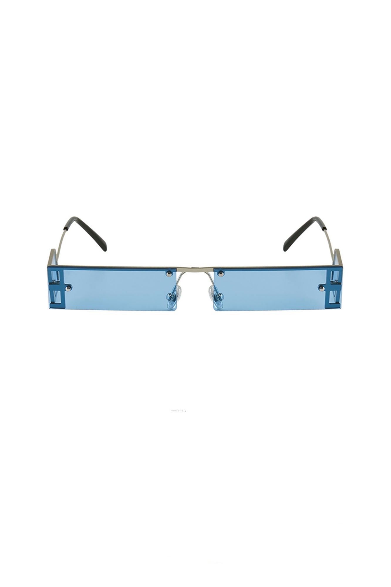 Tinted Rectangle Bar-Temple Sunglasses - view 6