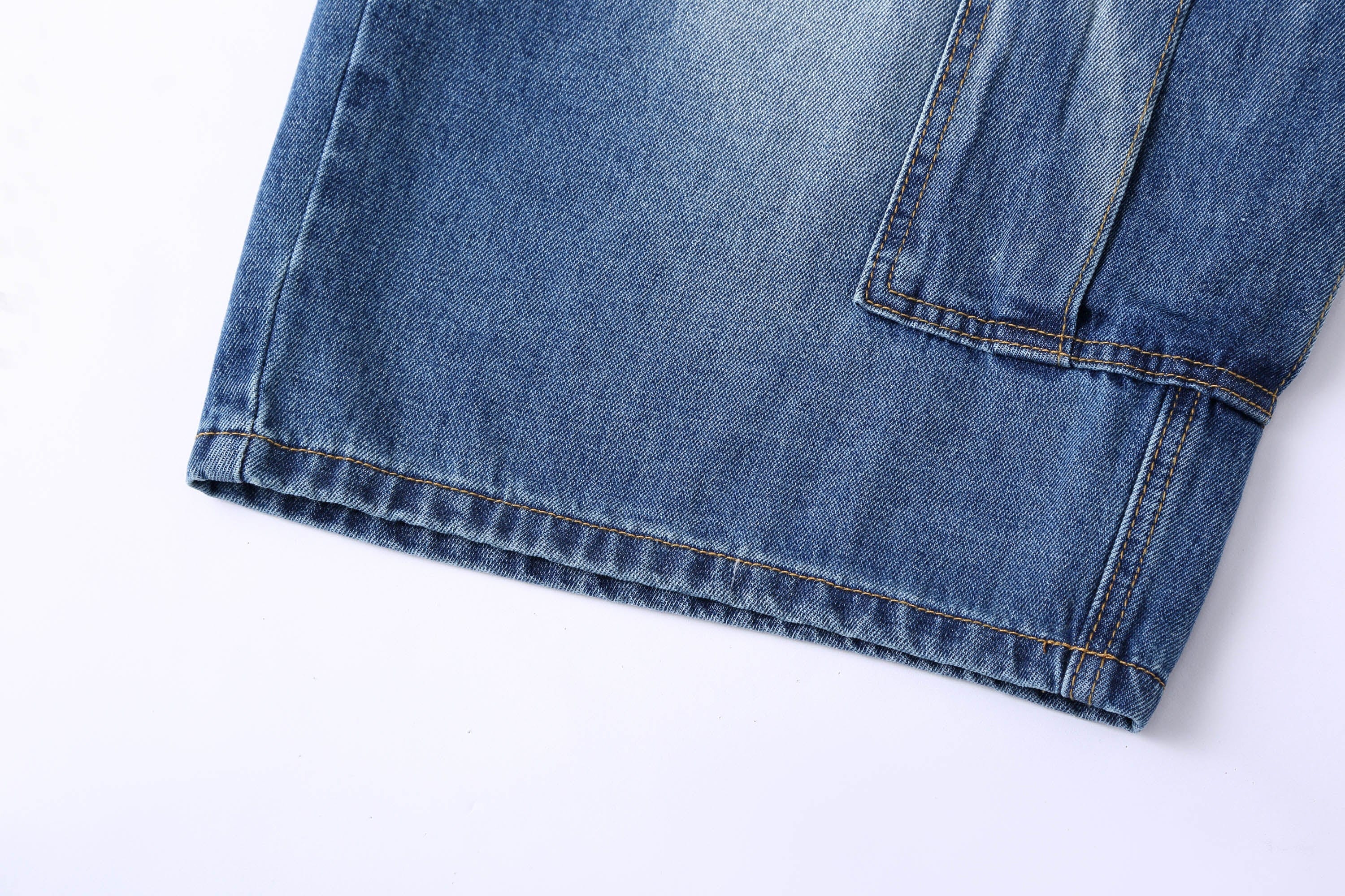 Baggy Denim Cargo Shorts