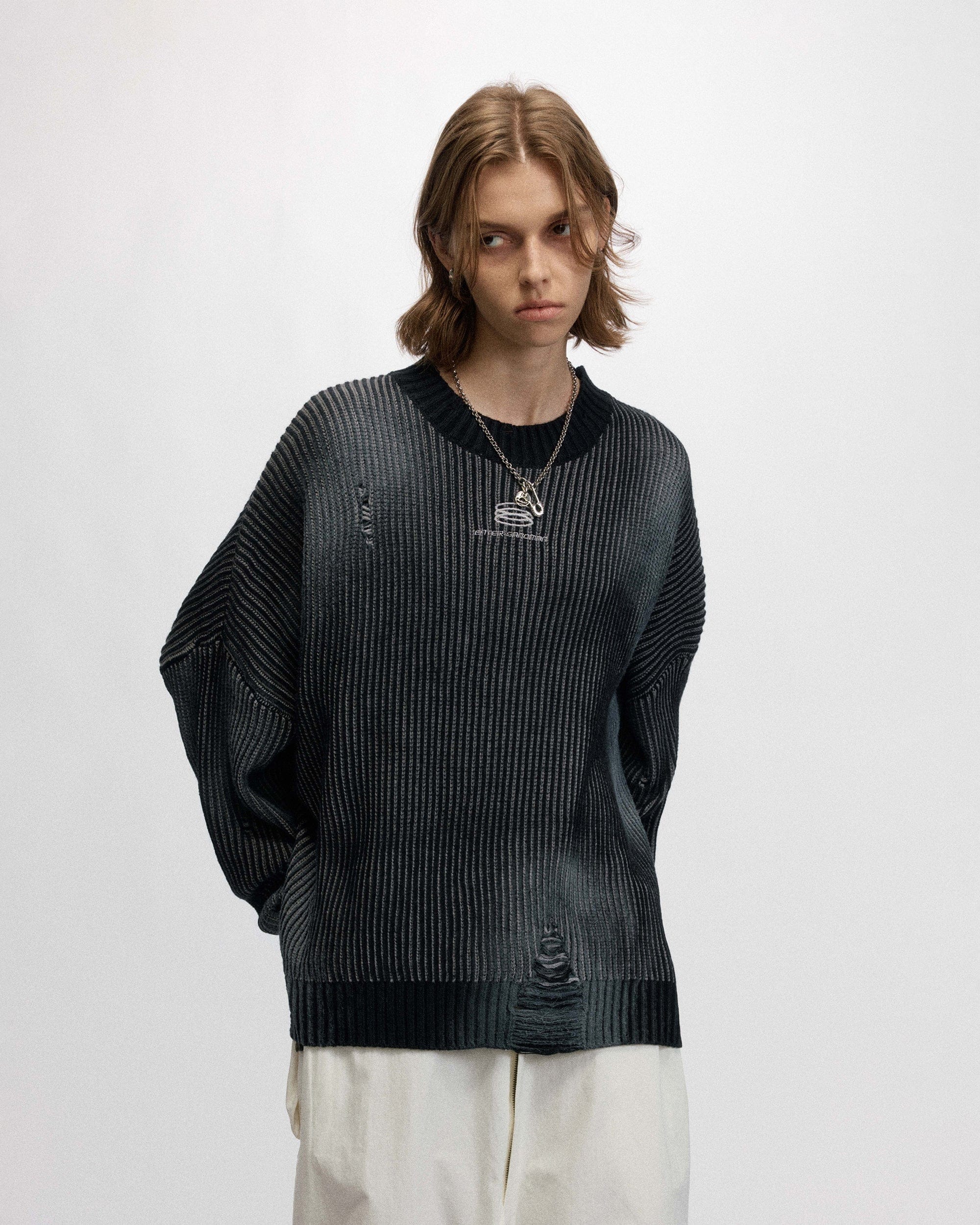 Delanner gerippter Logo -Pullover
