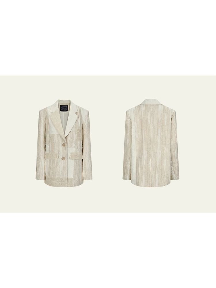 Blazer en linge texturé