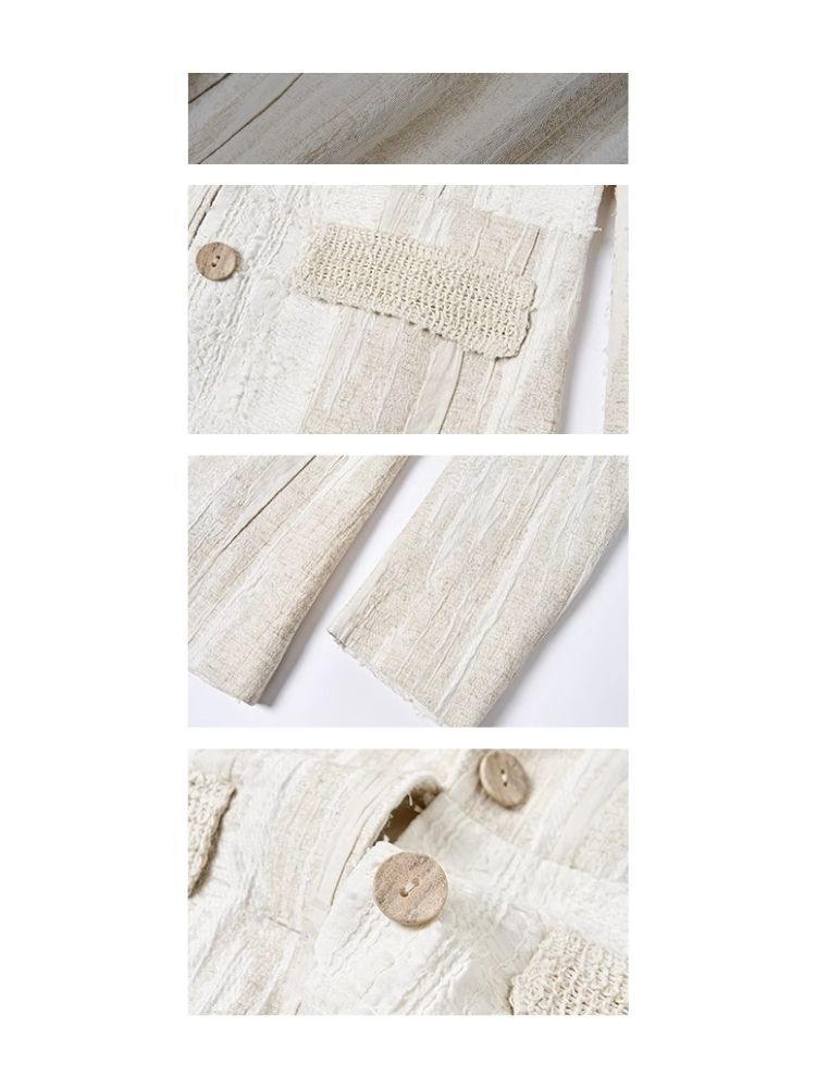 Blazer en linge texturé