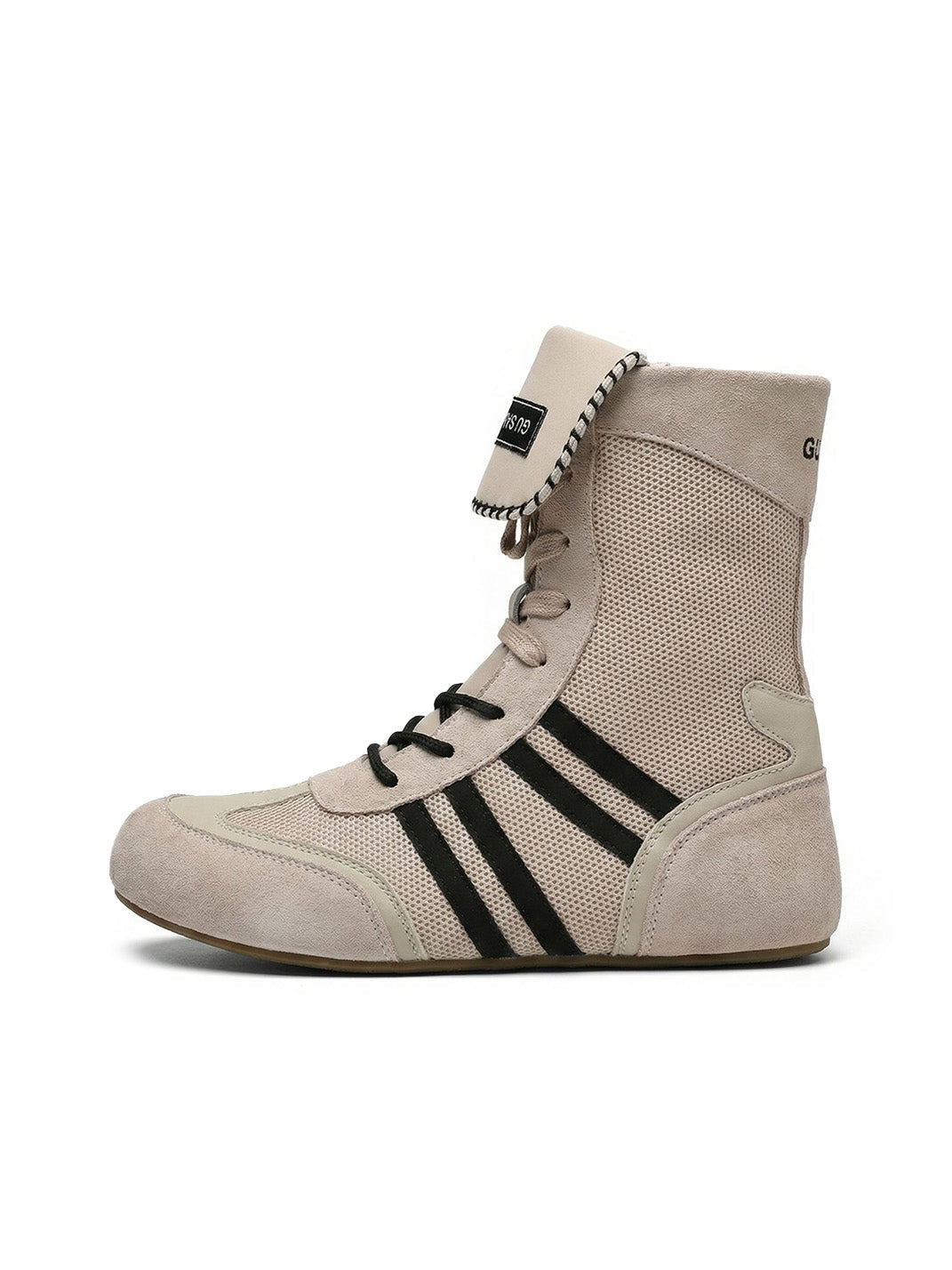 Black Hybrid Zip-On Boxing Trainer Boots