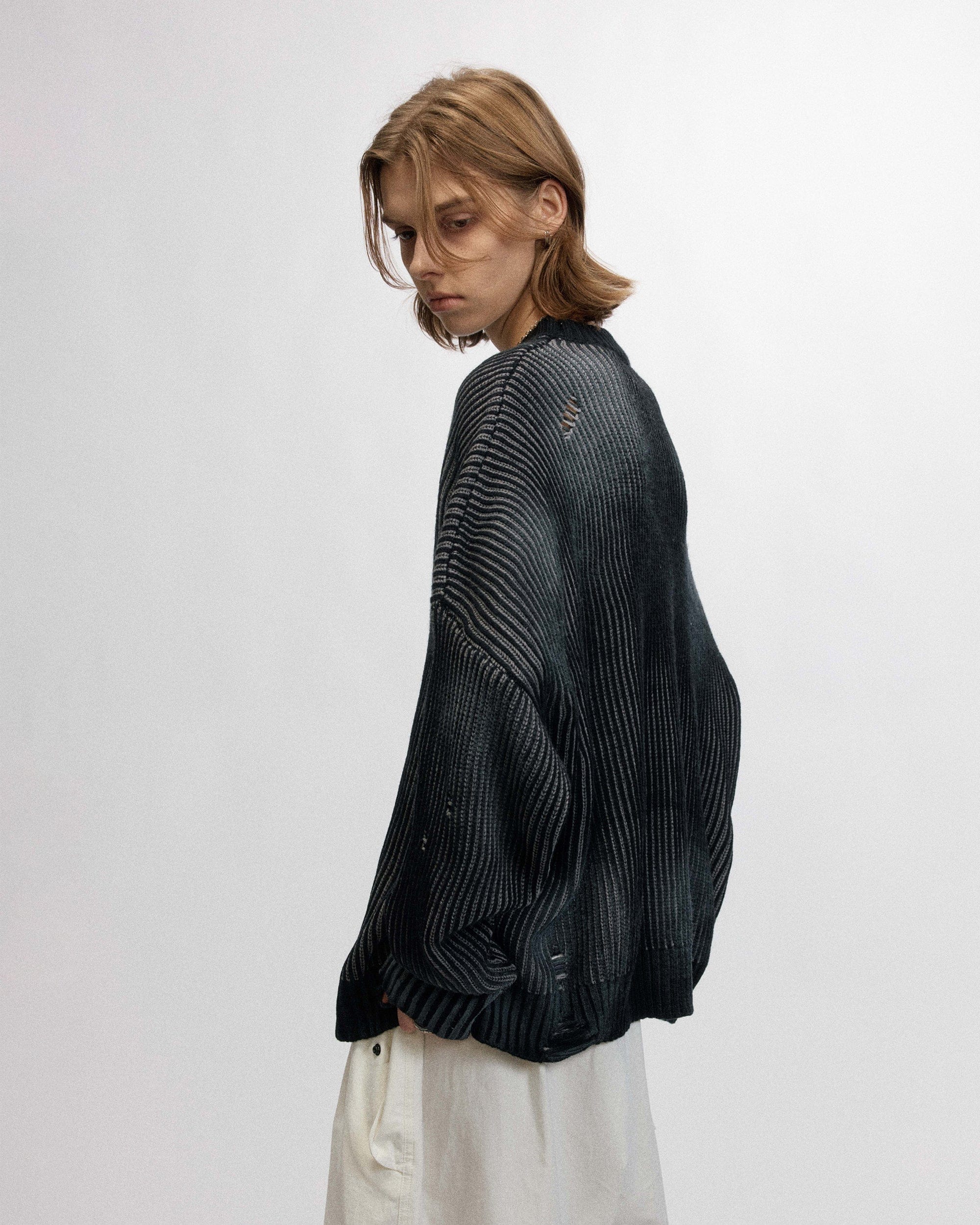 Delanner gerippter Logo -Pullover