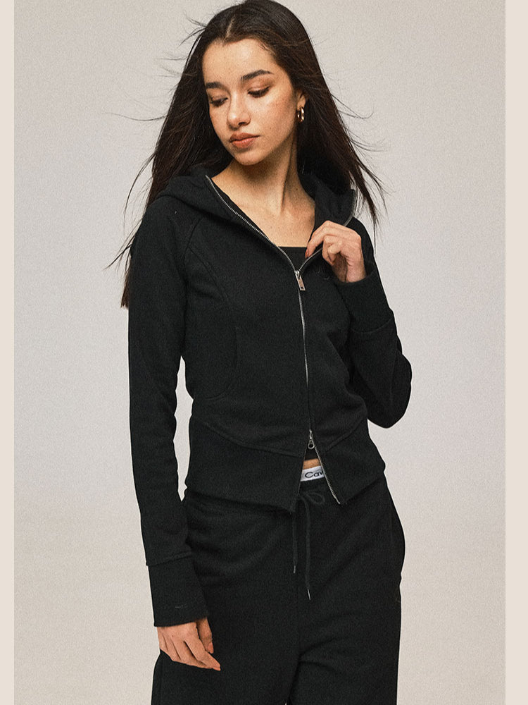 Cardigan sweat-shirt à capuchon