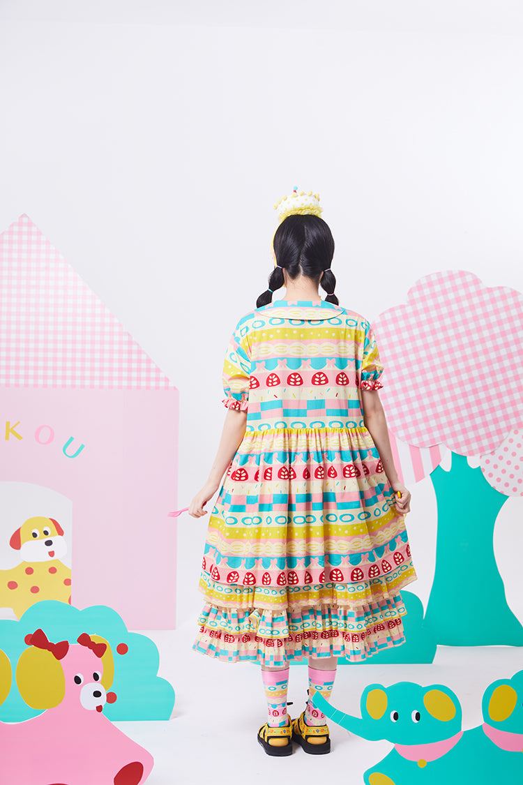 Pastel Colorful Peter Pan Dress