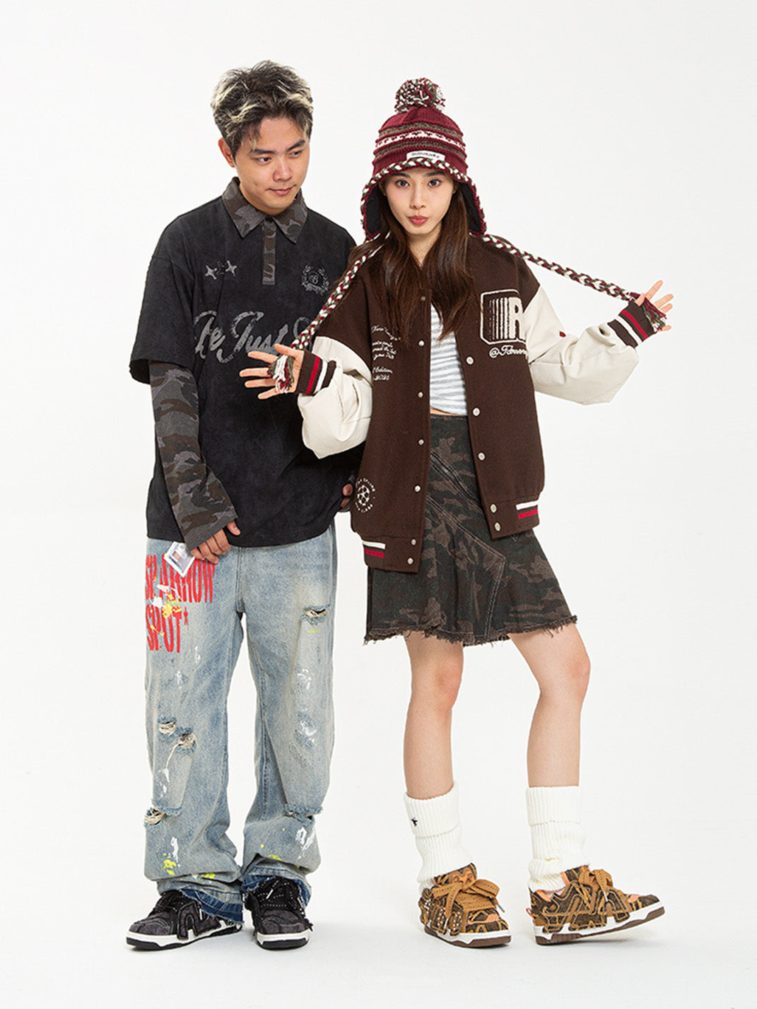 "mcflurry Series" Rivets Chunky Skate Sneakers