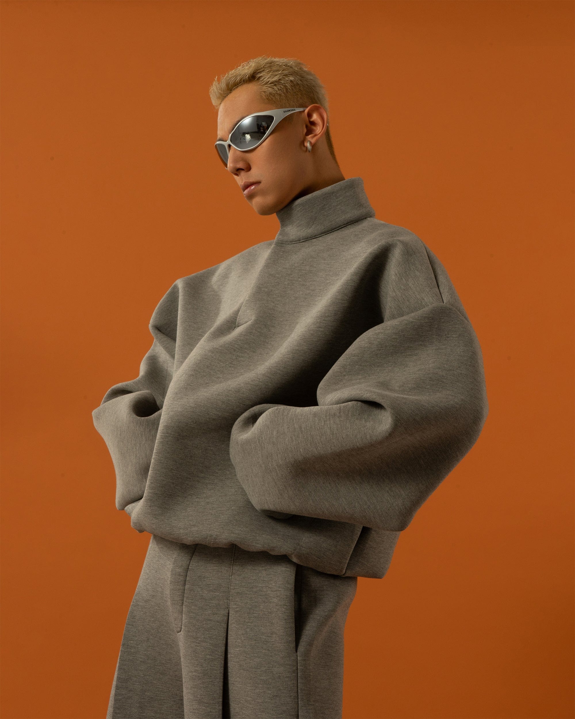 Oversized High Neck Sweatshirt