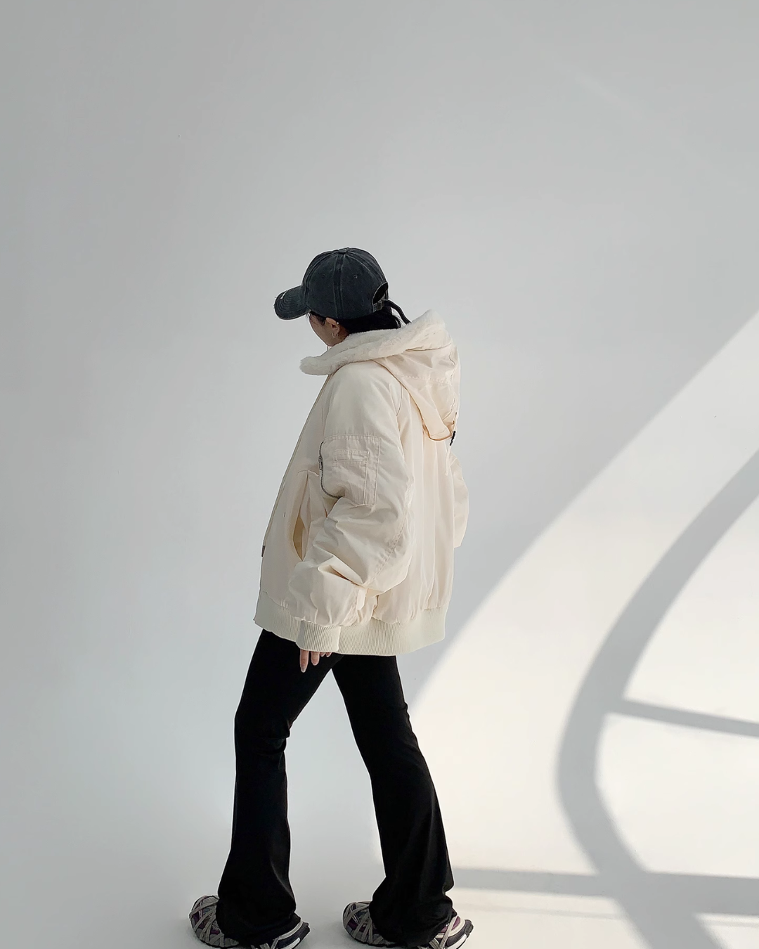 Frost Sherpa-Collar Bomber Jacket