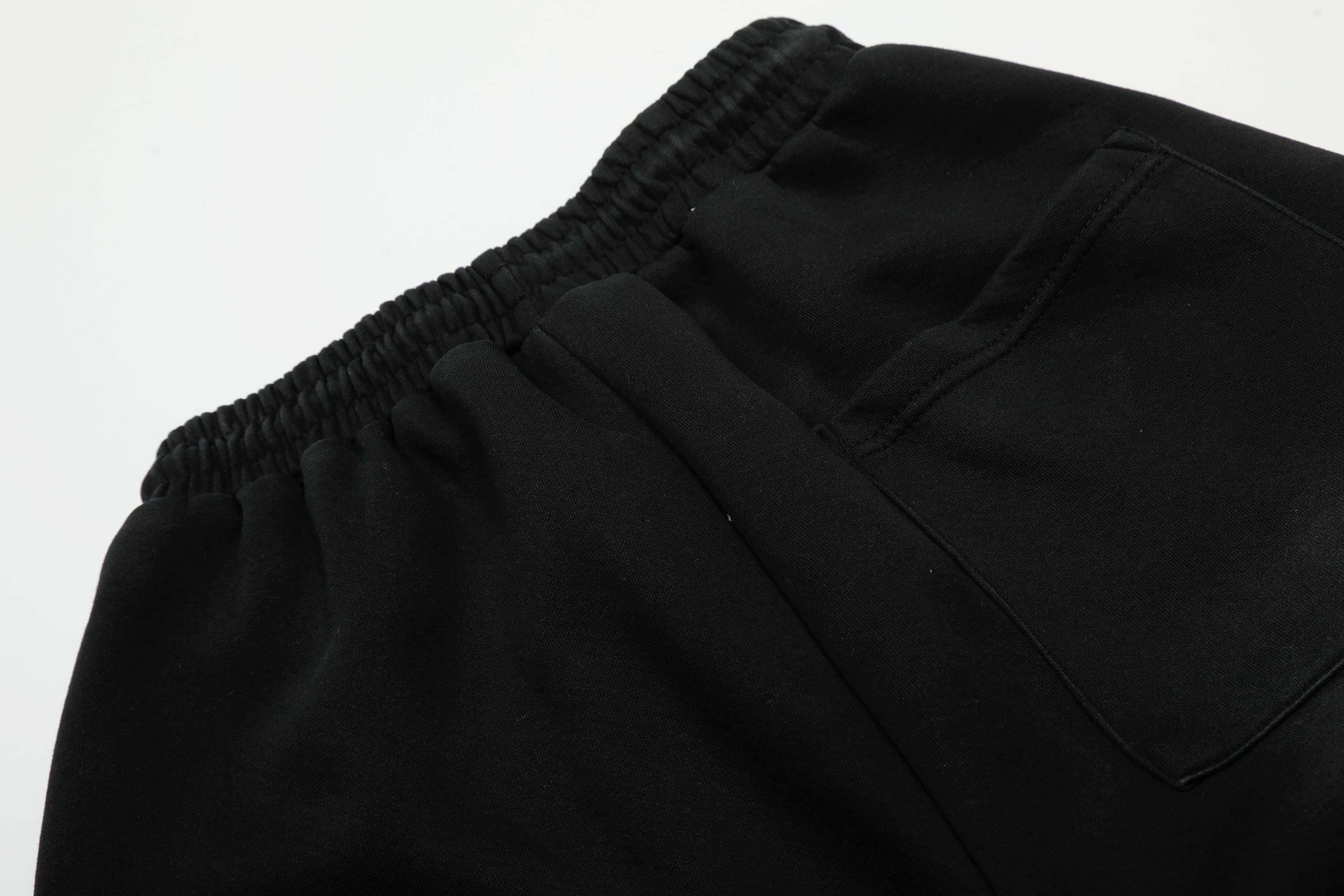 Black Sweat Shorts with Mini Sticker Print Graphics