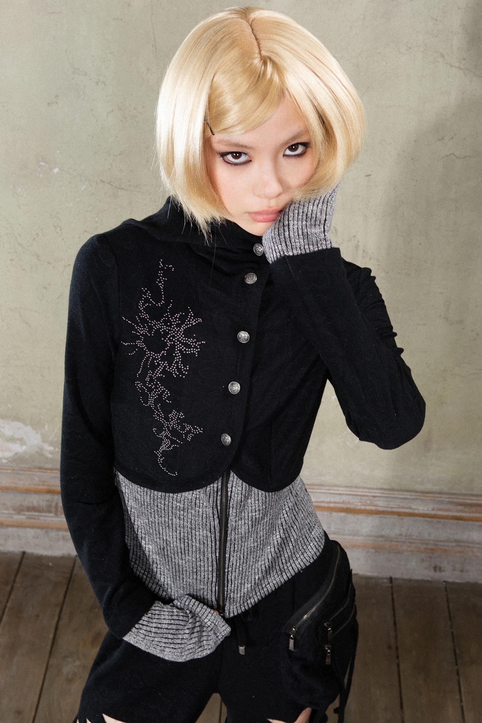 Sweat à capuche Crotped Crystal Crystal