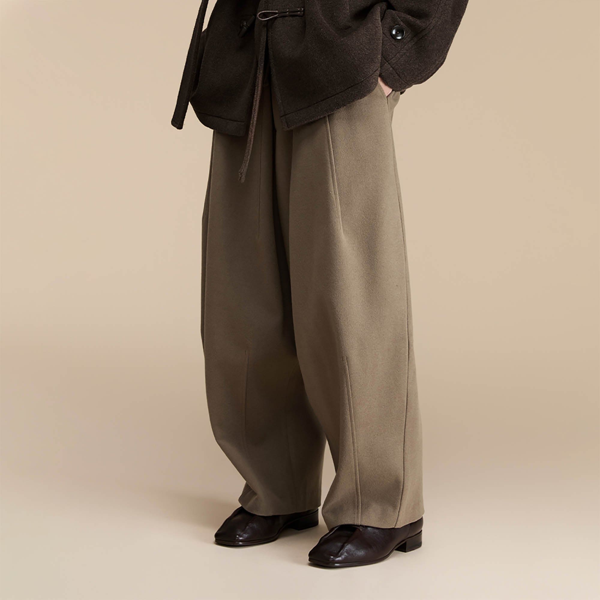 Pantalon large à la taille de la taille