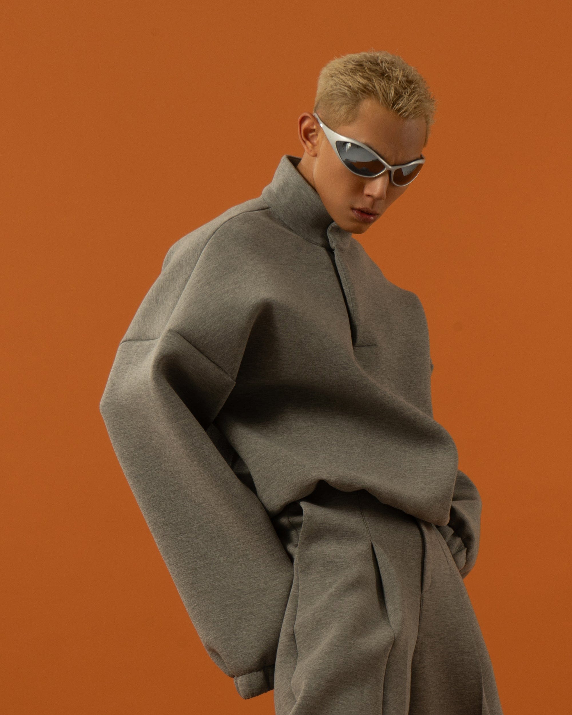 Oversized High Neck Sweatshirt