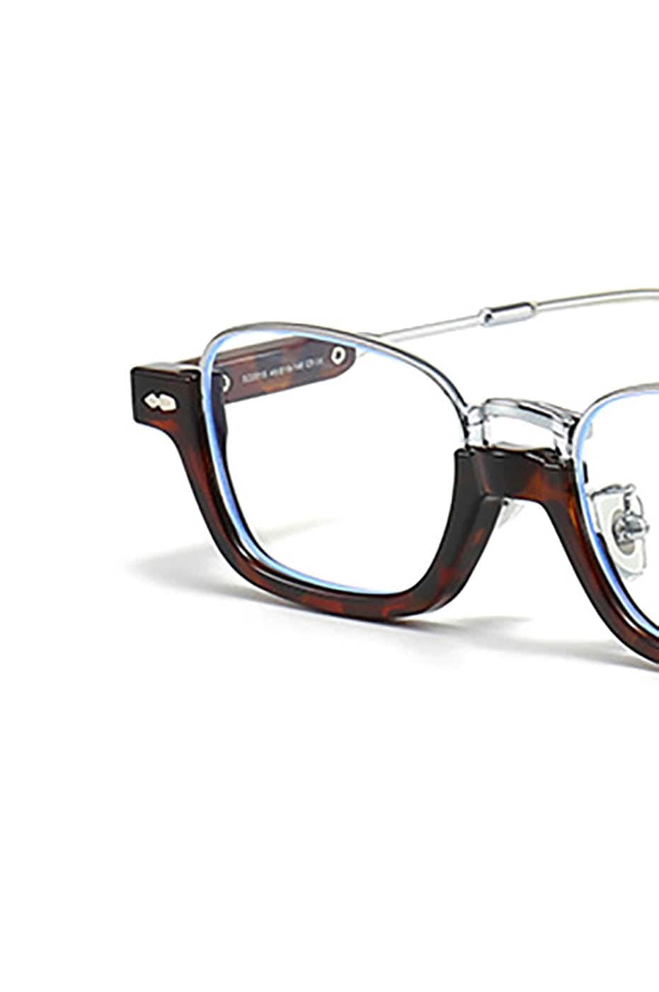 Clear-Lens Layered Square Fashion Glasses - view 4