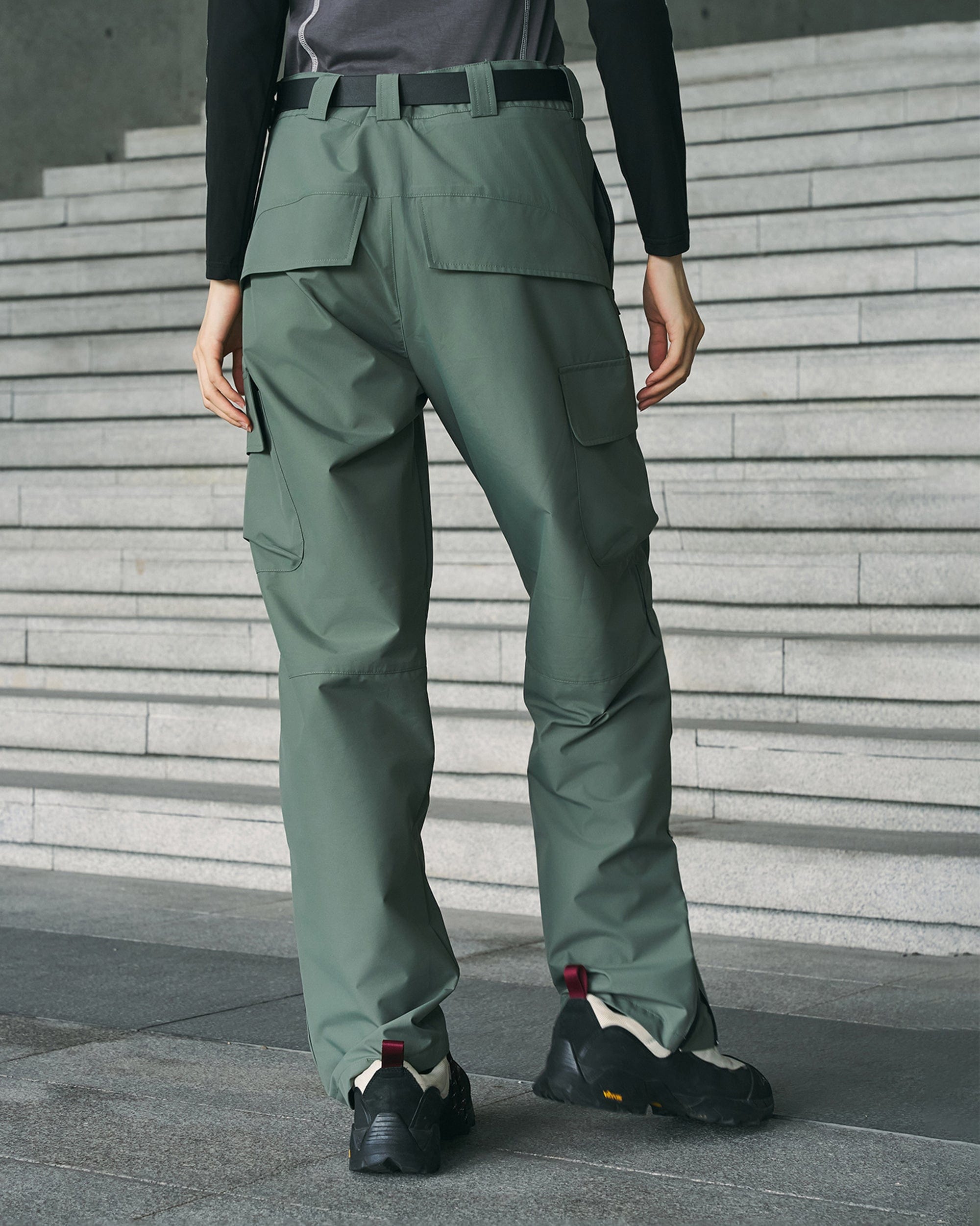 Pantalon cargo épissé plissé utilitaire
