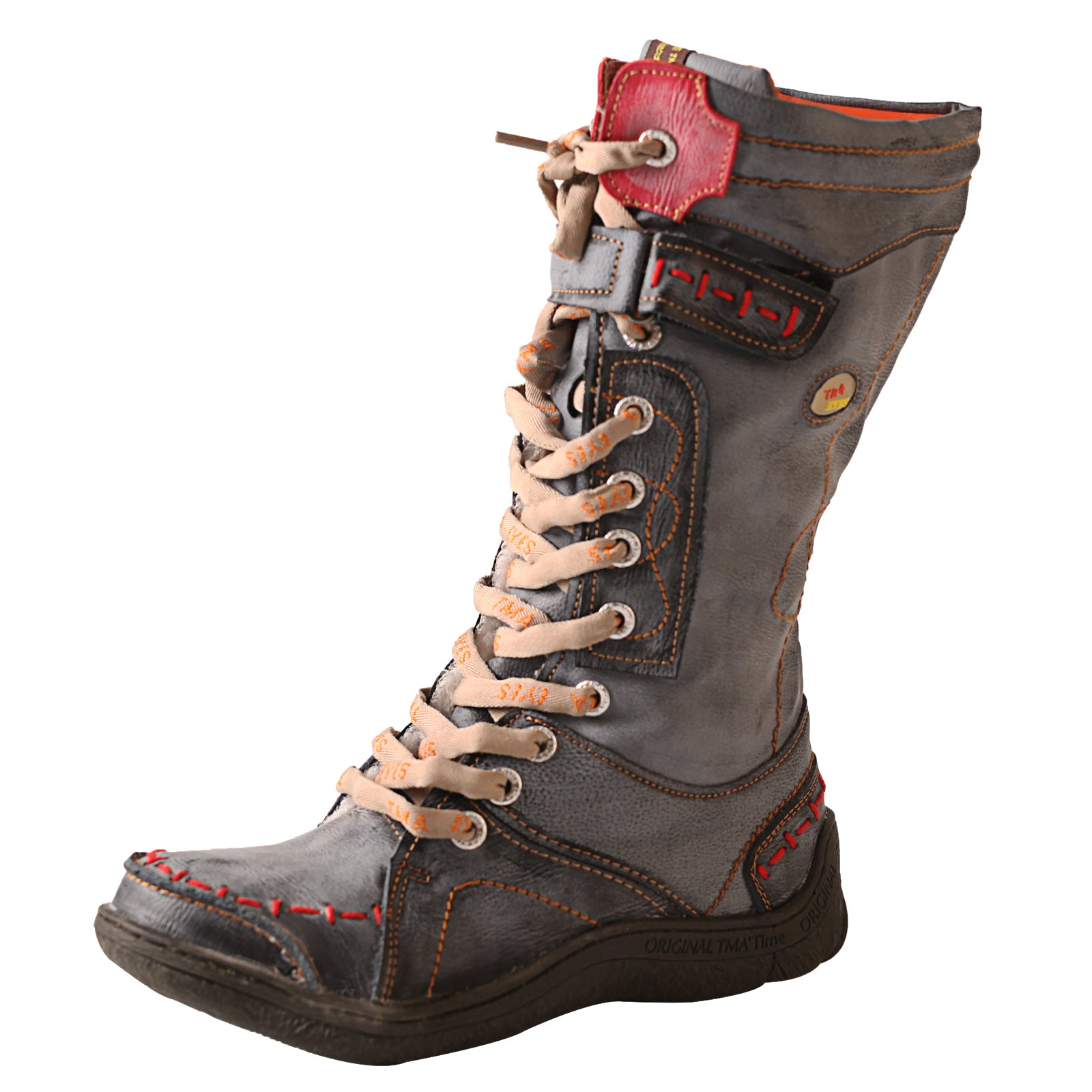 Washed PU Fleece-Lined Y2K Tall Boots