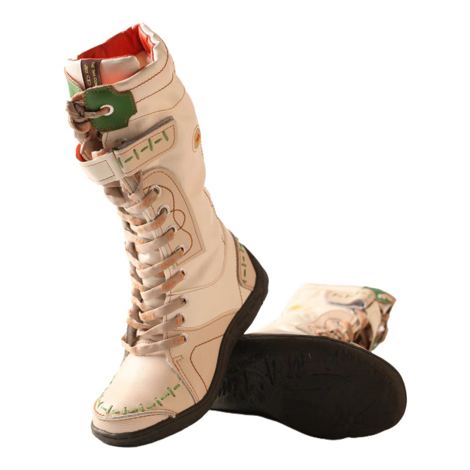 Washed PU Fleece-Lined Y2K Tall Boots