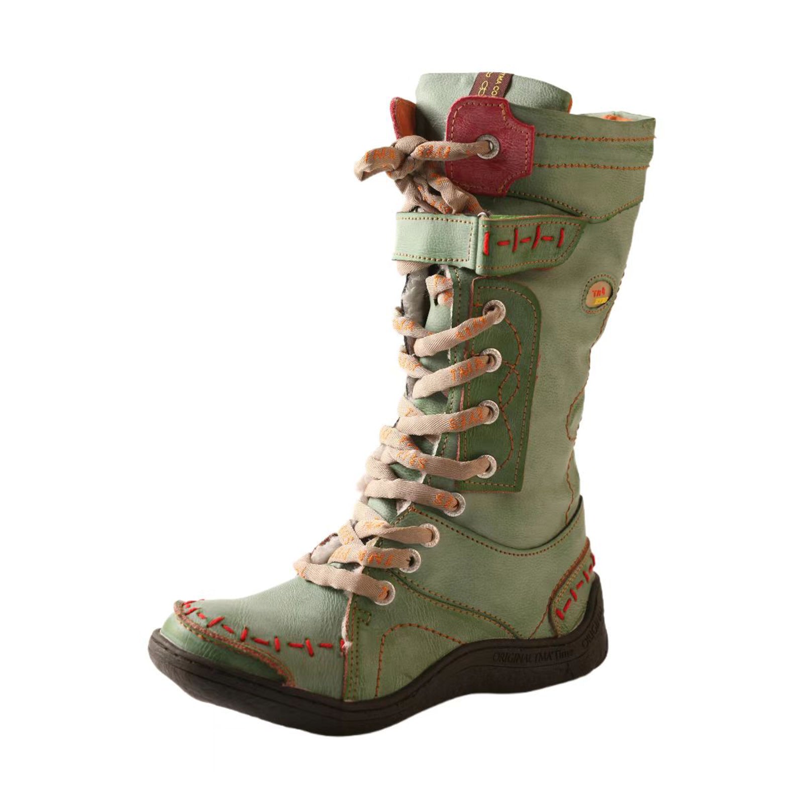 Washed PU Fleece-Lined Y2K Tall Boots
