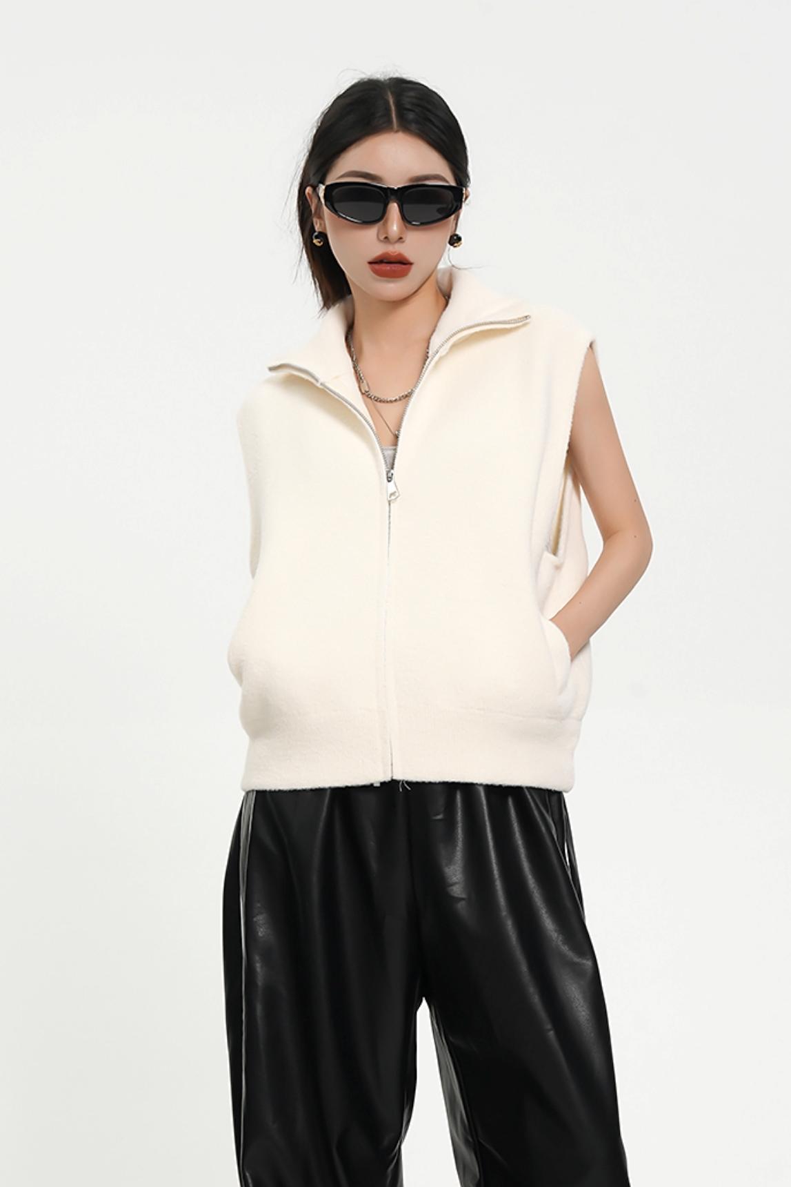 Gothic-Inspired Quarter-Zip Vest