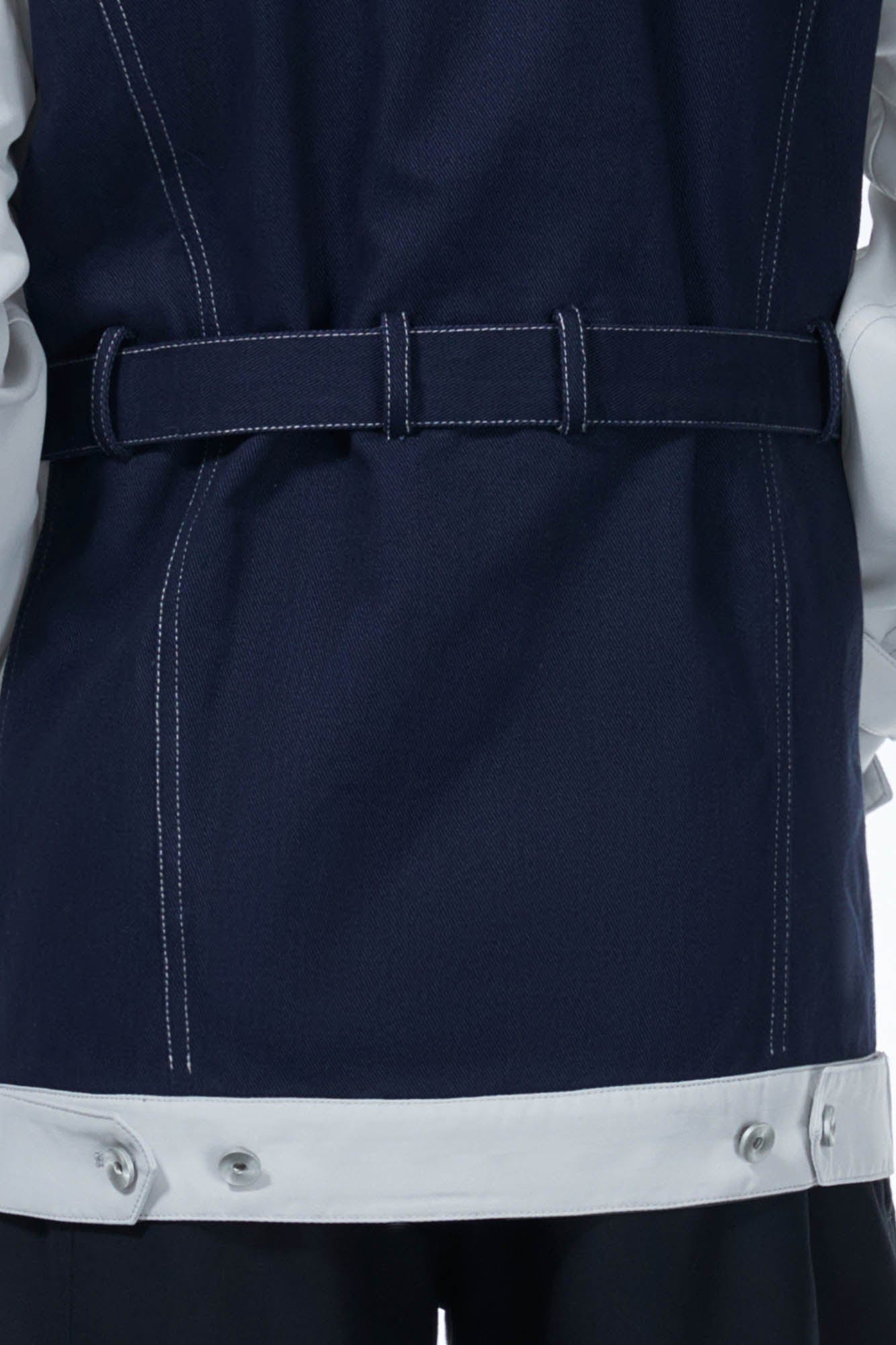 Colorblock Strappy Denim Jacket