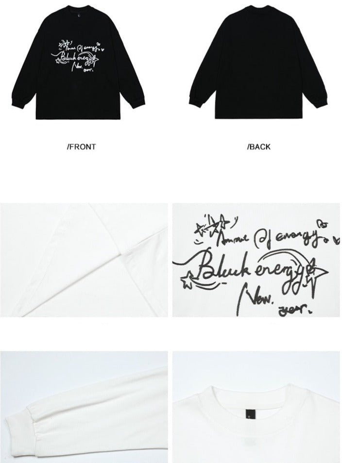 Suéter de guión de garabatos