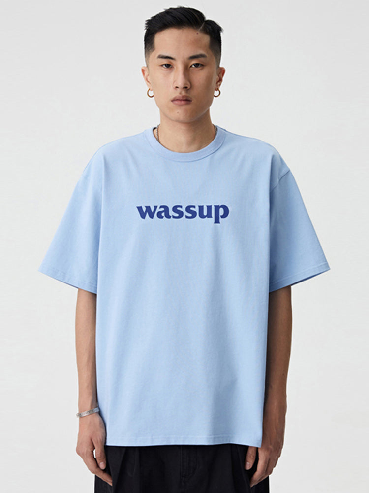 Bold Big Logo Print Basic Tee - chiclara